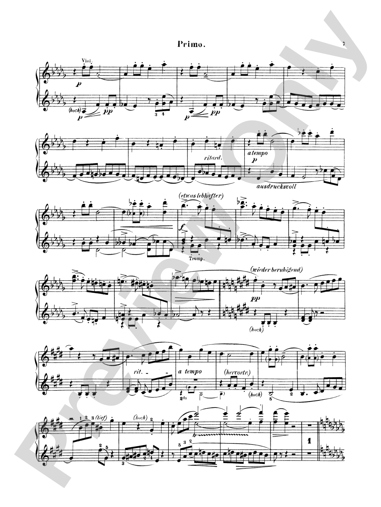 Bruckner: Symphony No. 4 in E flat "Romantic": Piano Duet (1 Piano, 4 Hands) Book