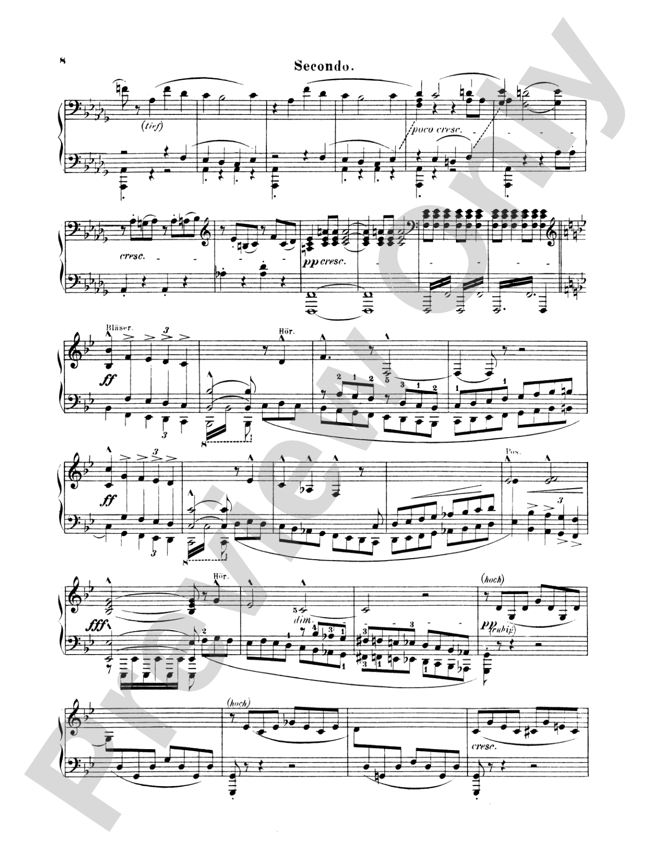 Bruckner: Symphony No. 4 in E flat "Romantic": Piano Duet (1 Piano, 4 Hands) Book