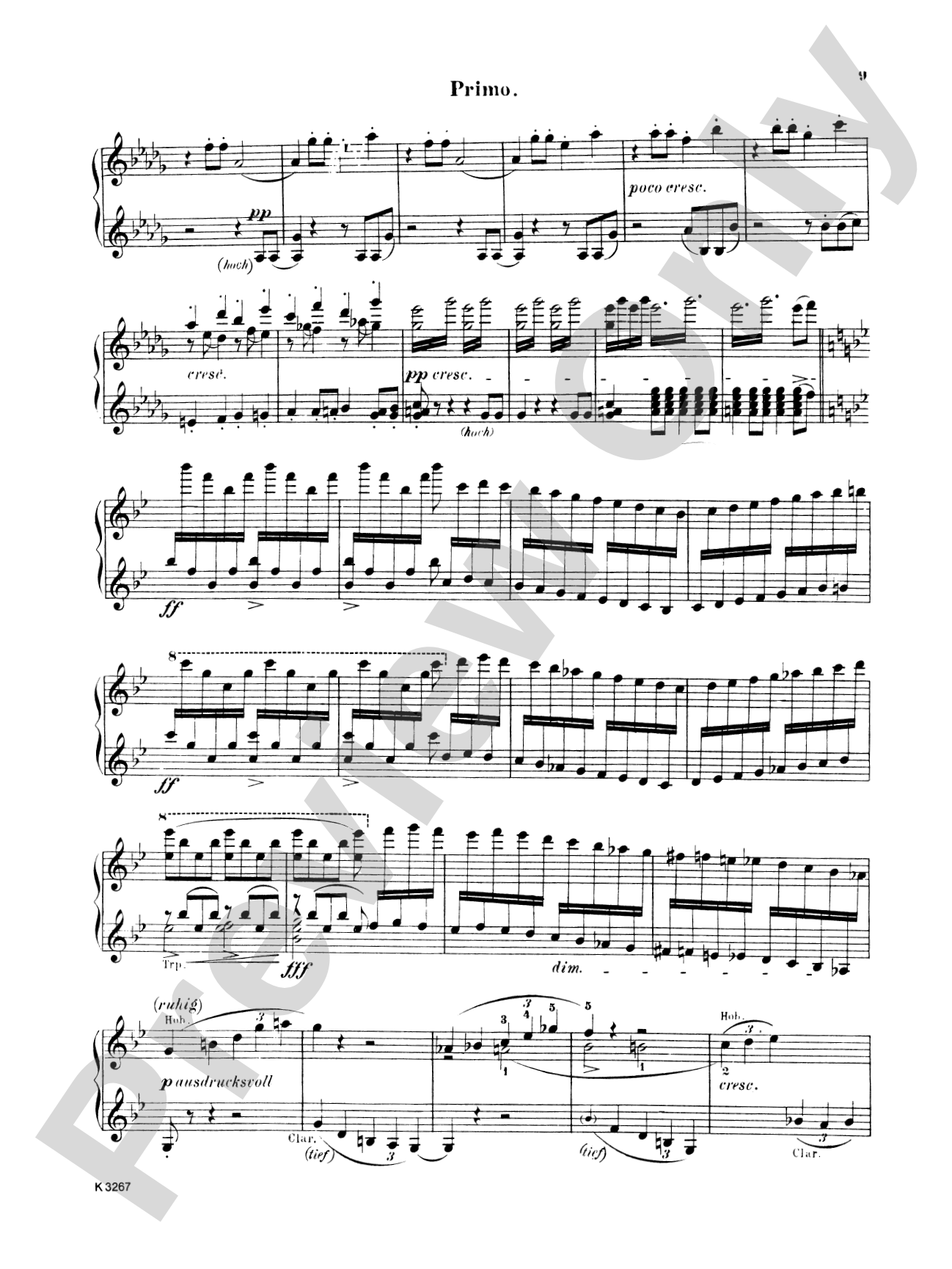 Bruckner: Symphony No. 4 in E flat "Romantic": Piano Duet (1 Piano, 4 Hands) Book