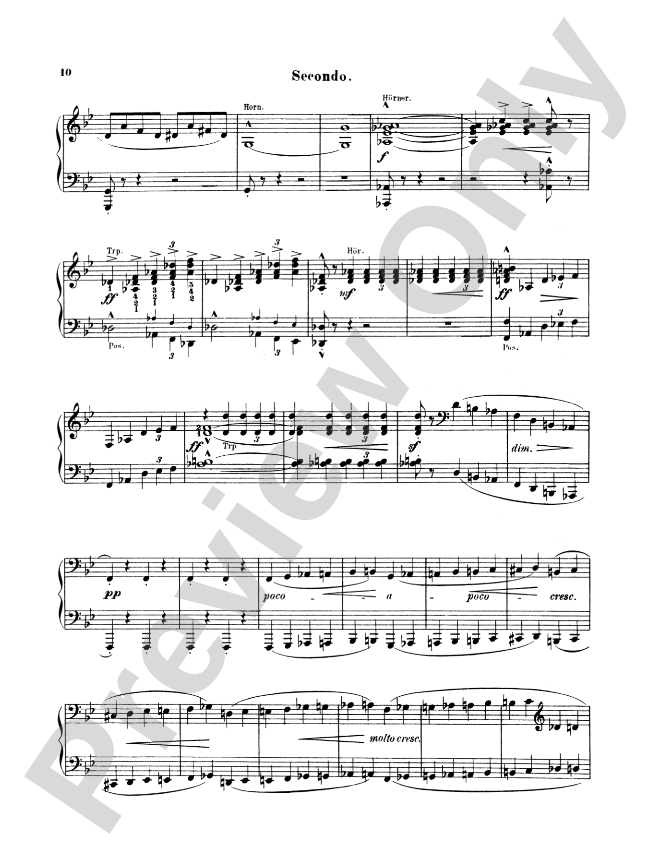 Bruckner: Symphony No. 4 in E flat "Romantic": Piano Duet (1 Piano, 4 Hands) Book