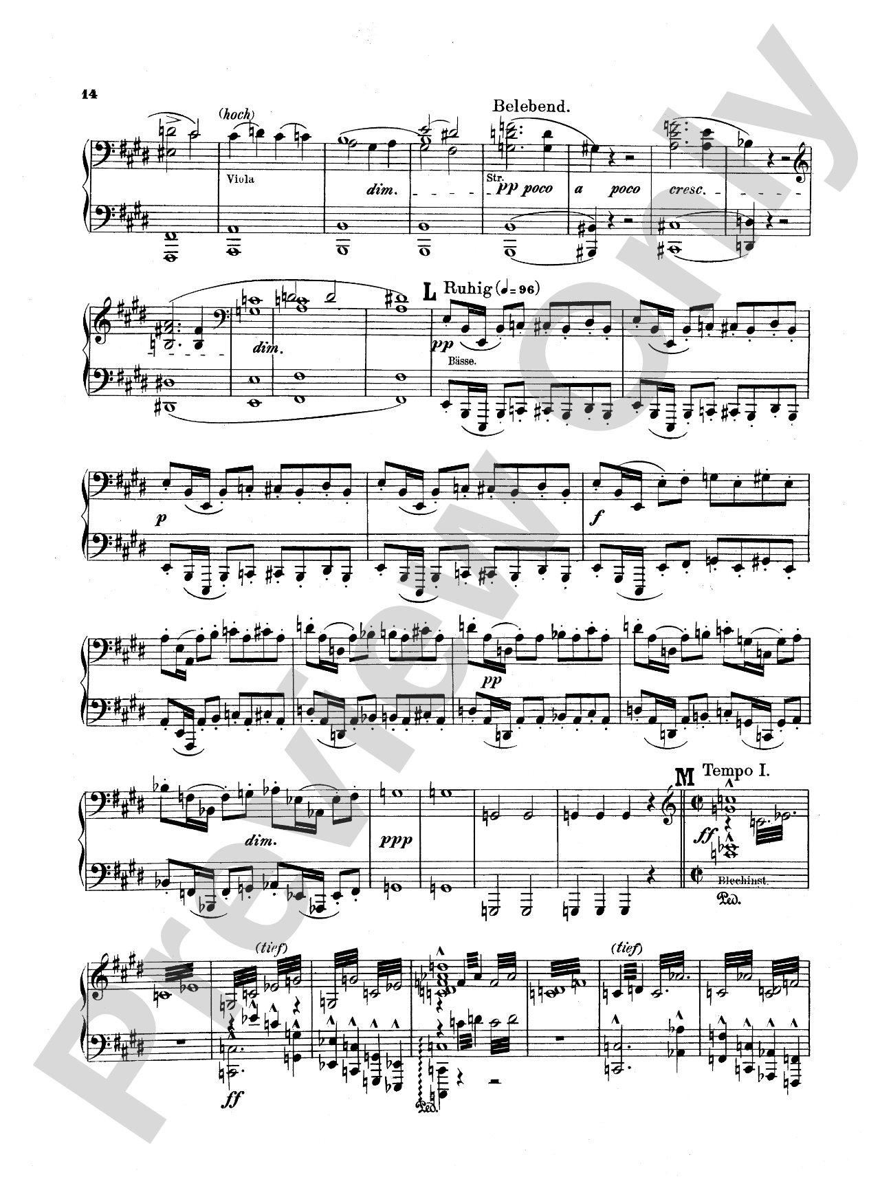 Bruckner: Symphony No. 7 in E Major (ISBN: 0757912818): Piano Duet (1 Piano, 4 Hands) Comb Bound Book