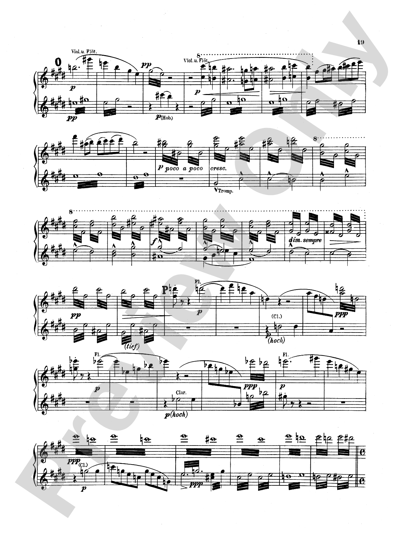 Bruckner: Symphony No. 7 in E Major (ISBN: 0757912818): Piano Duet (1 Piano, 4 Hands) Comb Bound Book