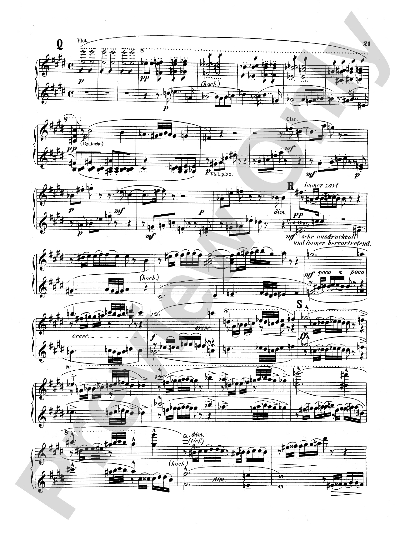 Bruckner: Symphony No. 7 in E Major (ISBN: 0757912818): Piano Duet (1 Piano, 4 Hands) Comb Bound Book