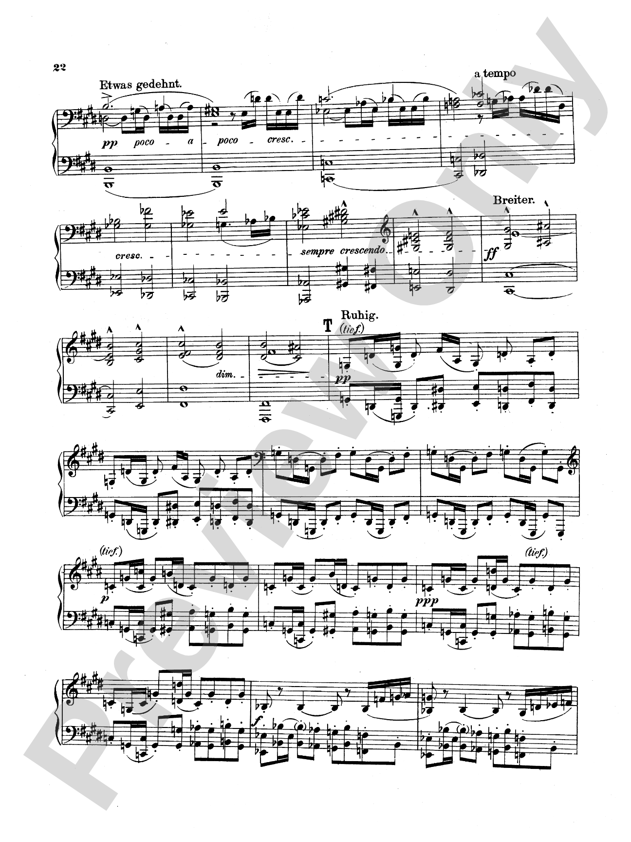 Bruckner: Symphony No. 7 in E Major (ISBN: 0757912818): Piano Duet (1 Piano, 4 Hands) Comb Bound Book