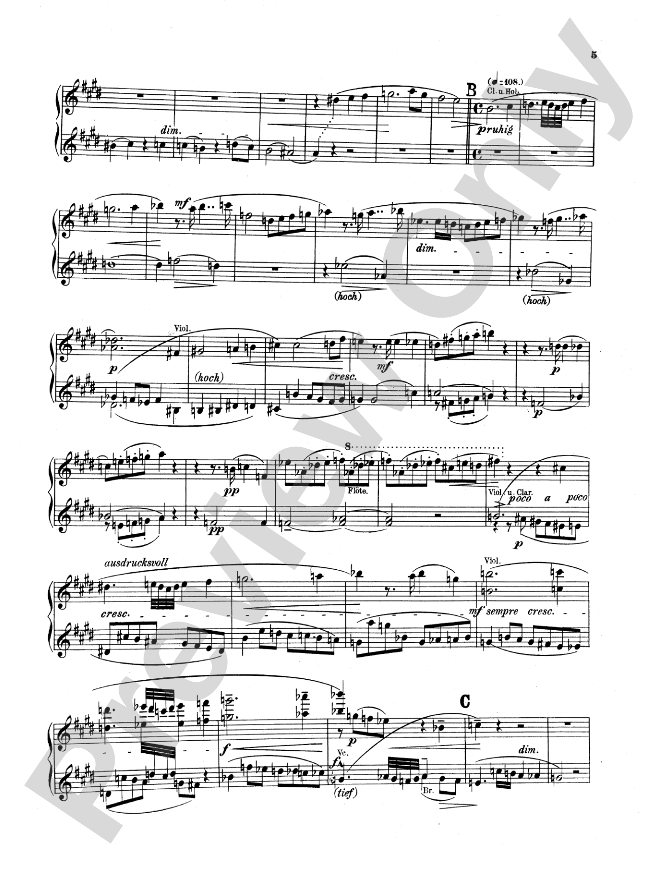 Bruckner: Symphony No. 7 in E Major (ISBN: 0757912818): Piano Duet (1 Piano, 4 Hands) Comb Bound Book