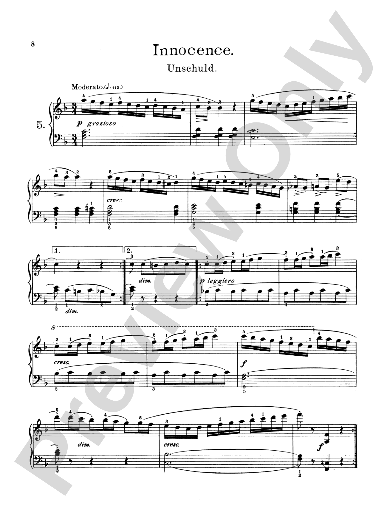 Burgmüller: Twenty-five Easy Etudes, Op. 100