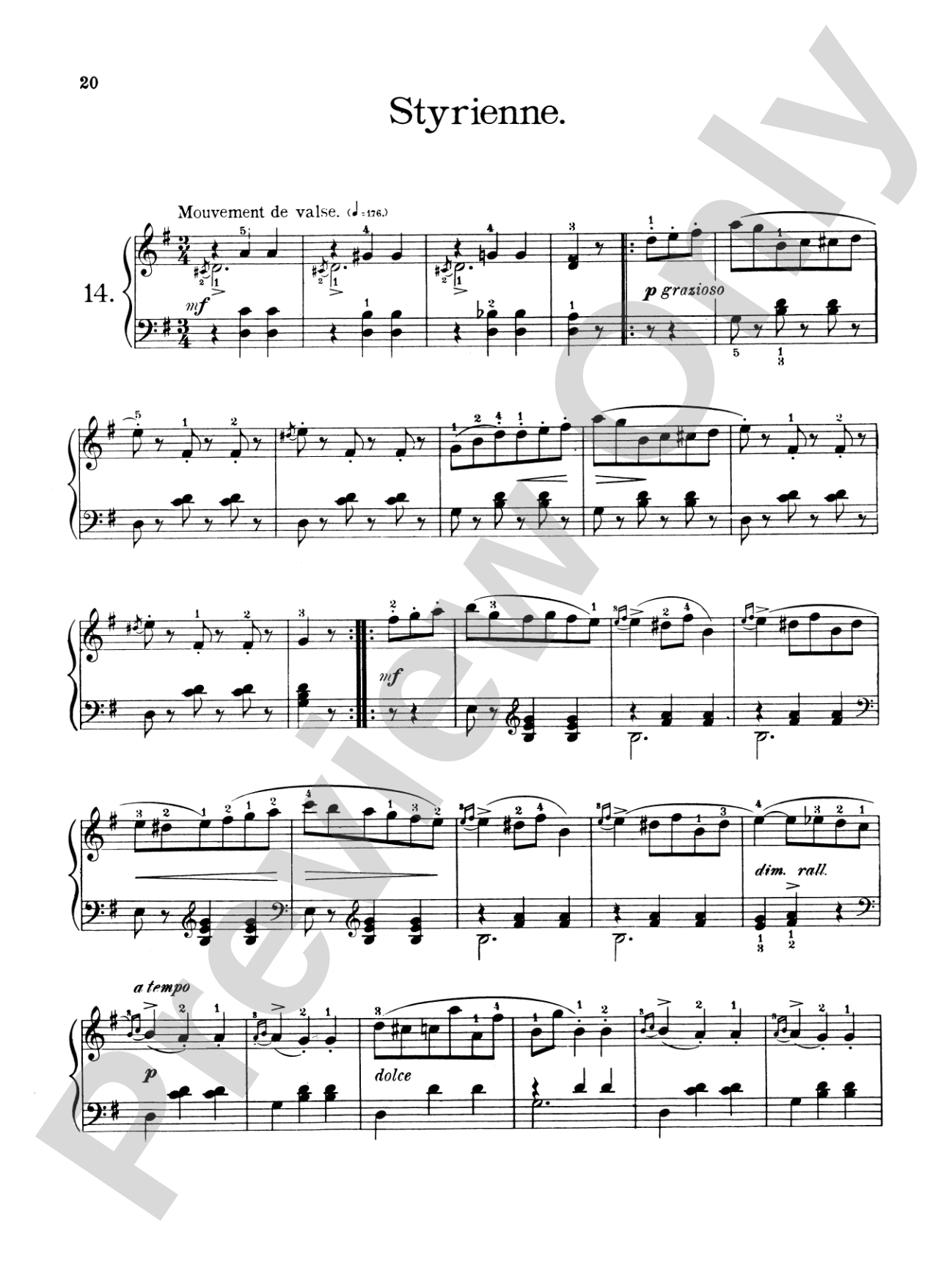 Burgmüller: Twenty-five Easy Etudes, Op. 100