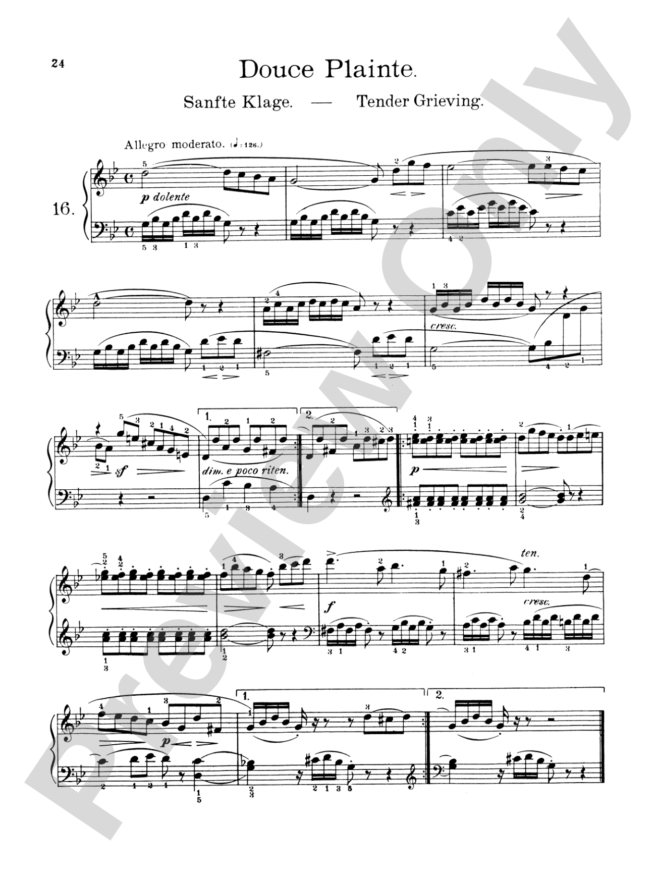 Burgmüller: Twenty-five Easy Etudes, Op. 100