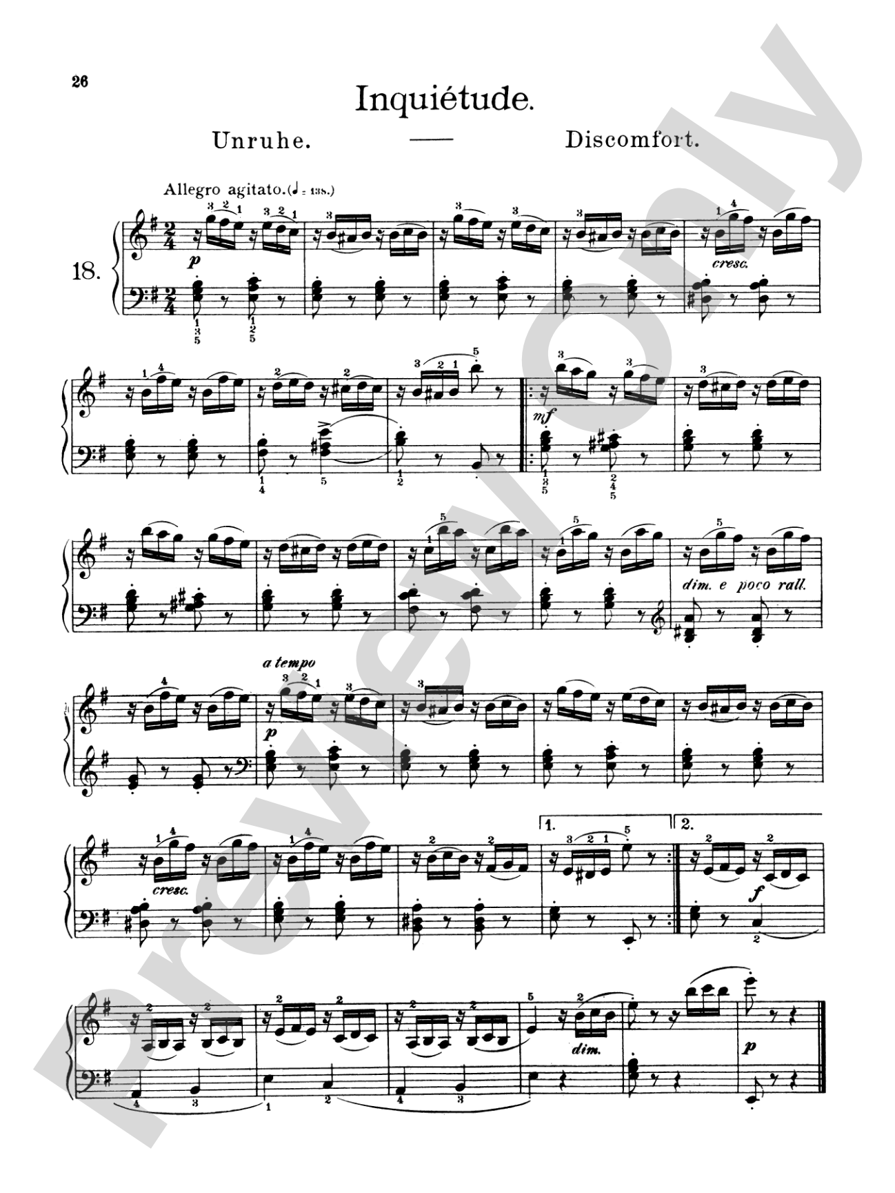 Burgmüller: Twenty-five Easy Etudes, Op. 100
