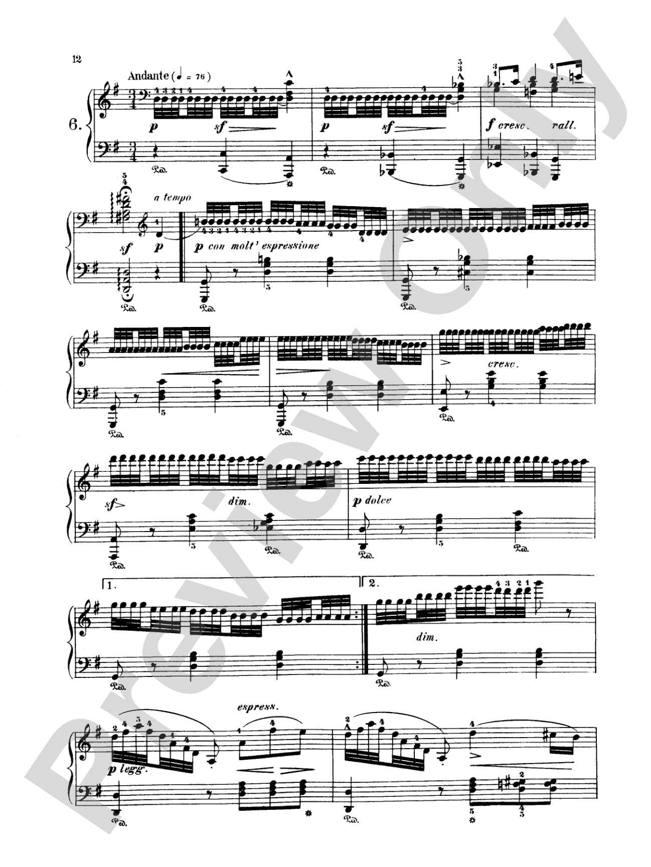Burgmüller: Twelve Brilliant and Melodious Studies, Op. 105