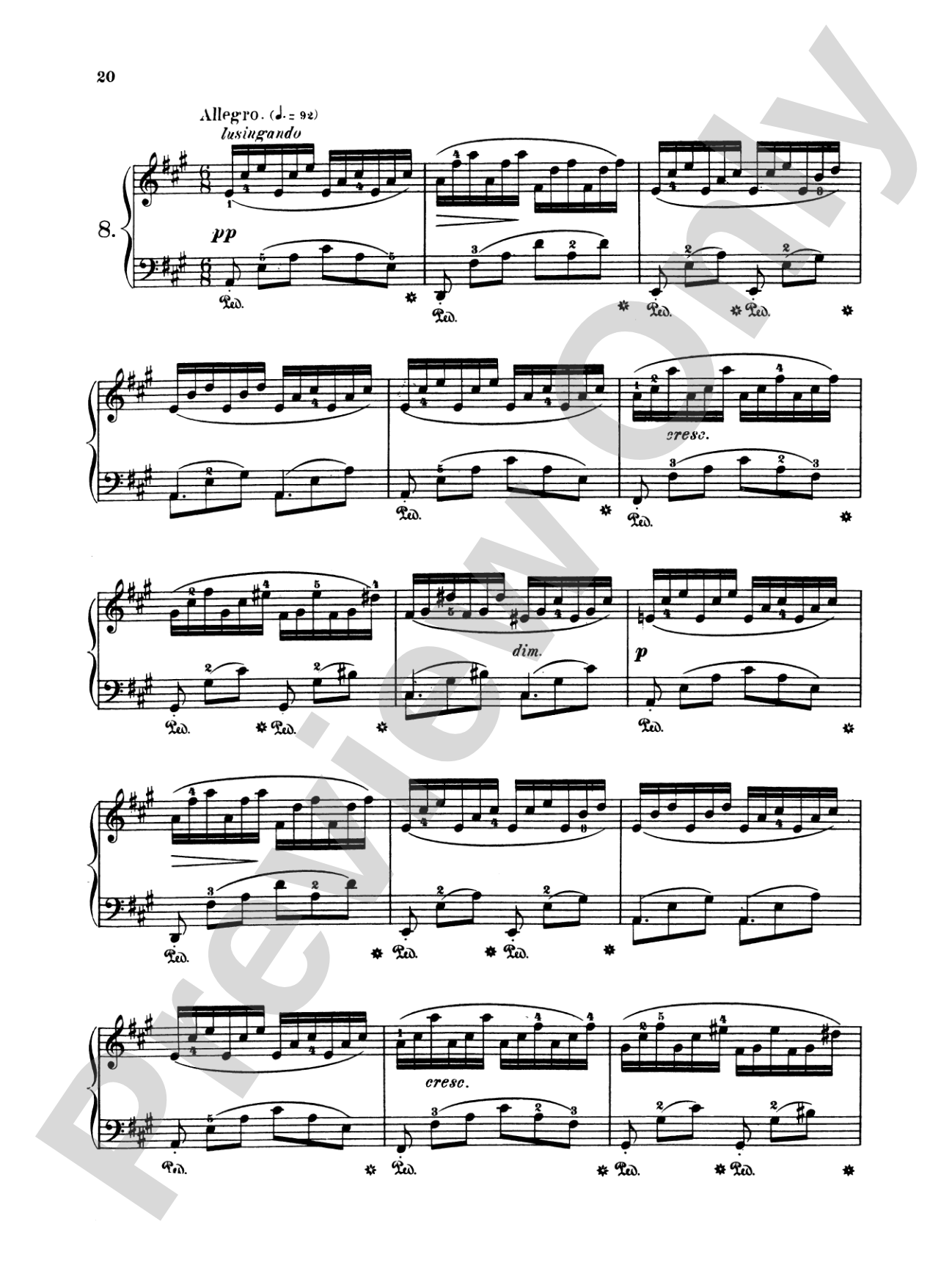 Burgmüller: Twelve Brilliant and Melodious Studies, Op. 105