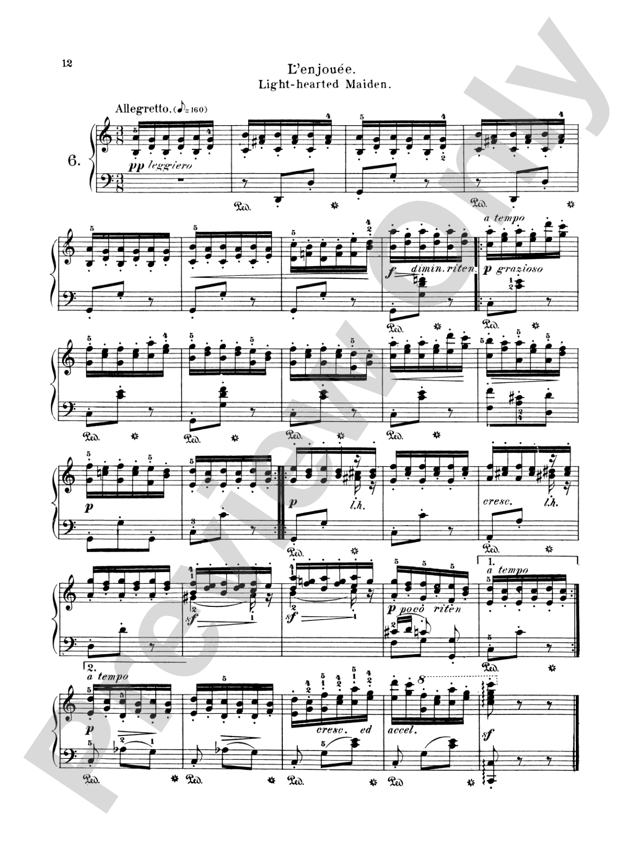 Burgmüller: Eighteen Characteristic Studies, Op. 109