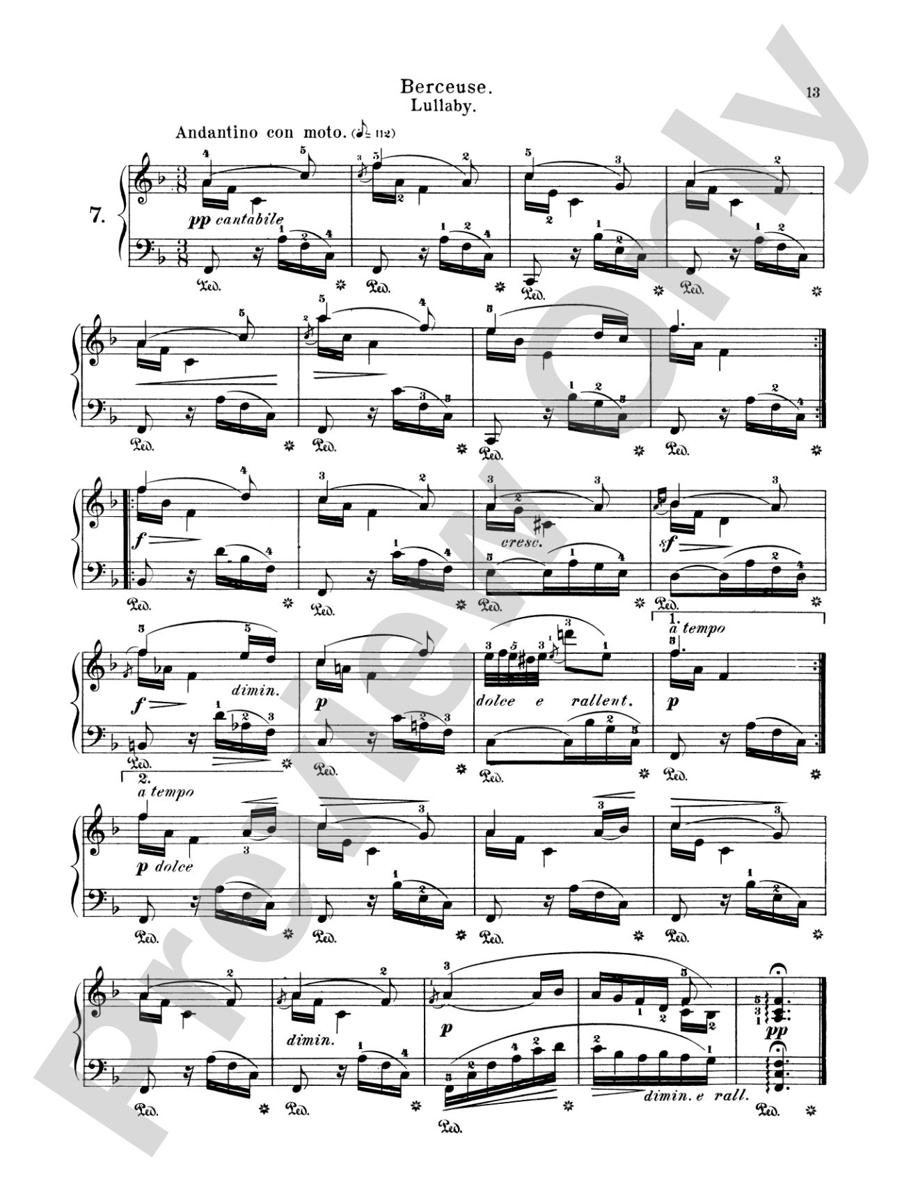 Burgmüller: Eighteen Characteristic Studies, Op. 109