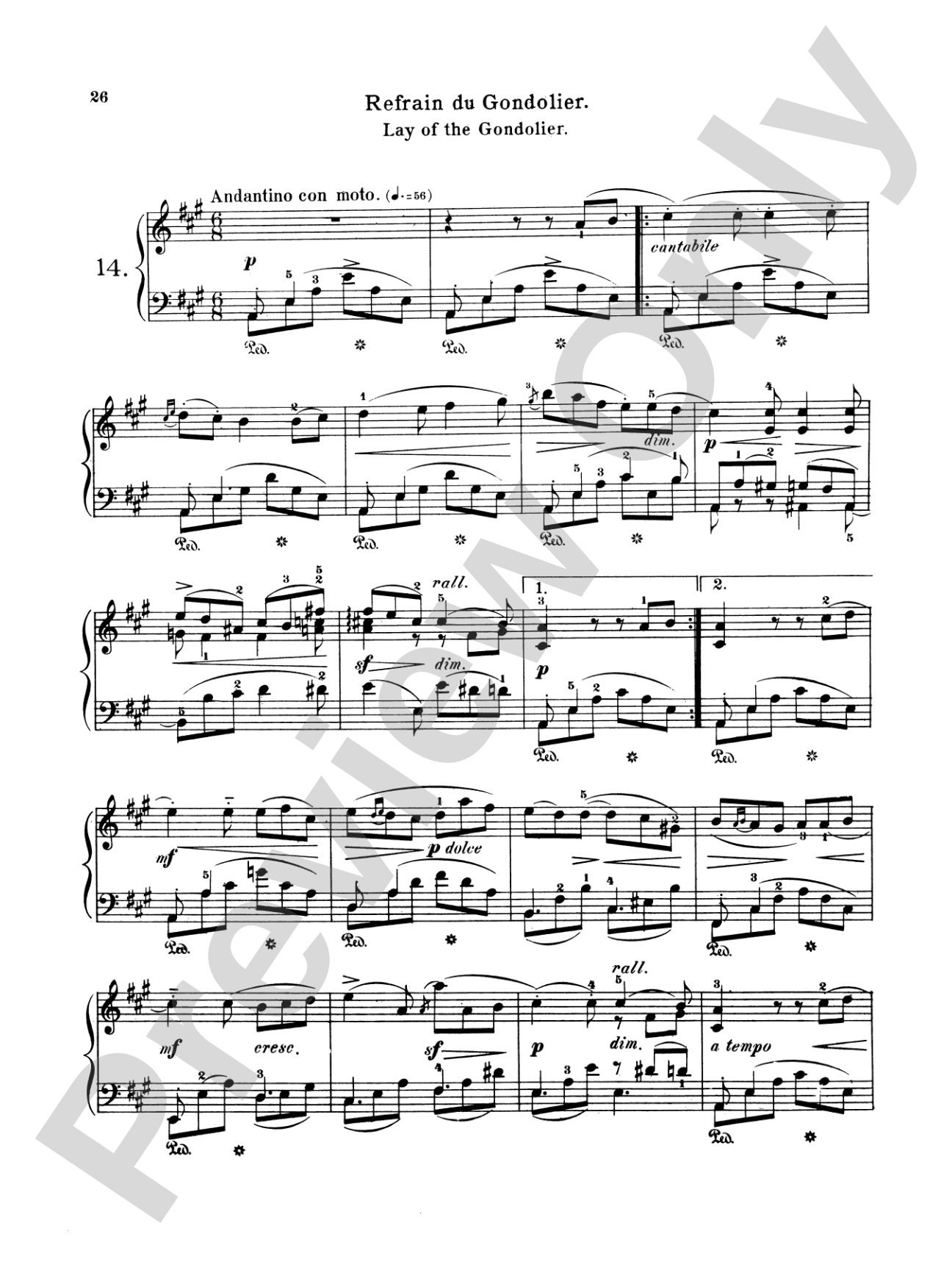 Burgmüller: Eighteen Characteristic Studies, Op. 109
