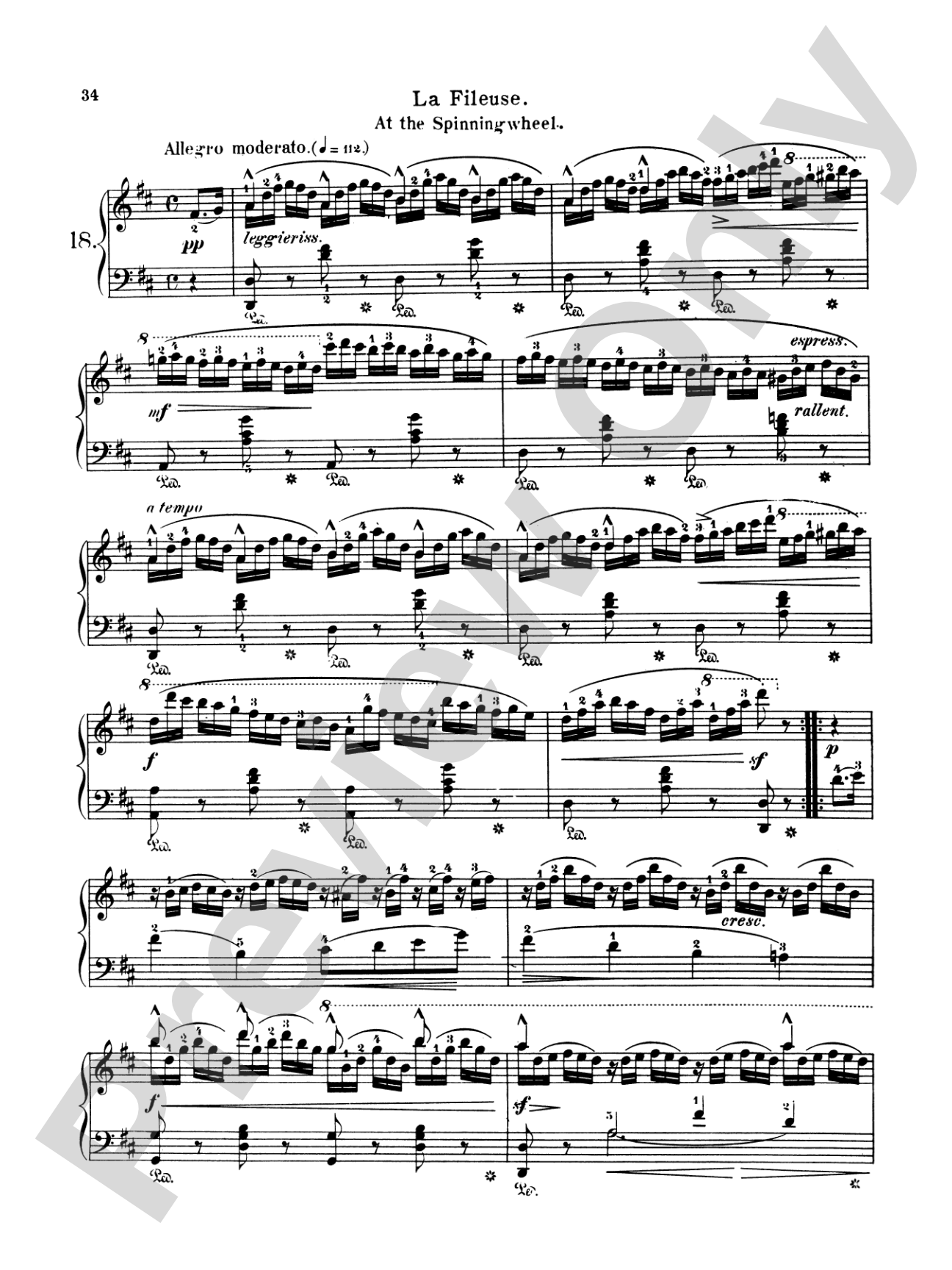 Burgmüller: Eighteen Characteristic Studies, Op. 109