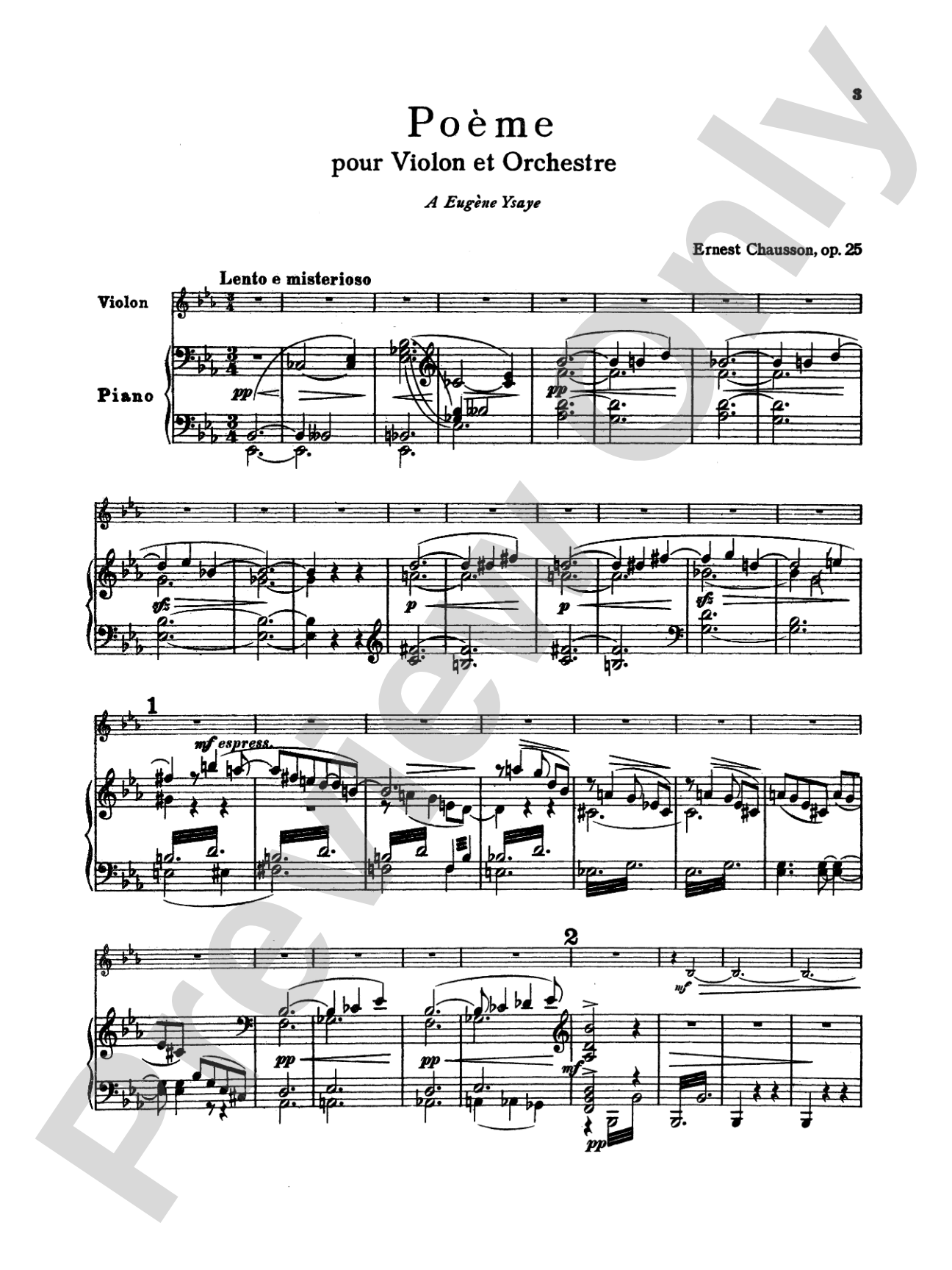 Chausson: Poème, Op. 25