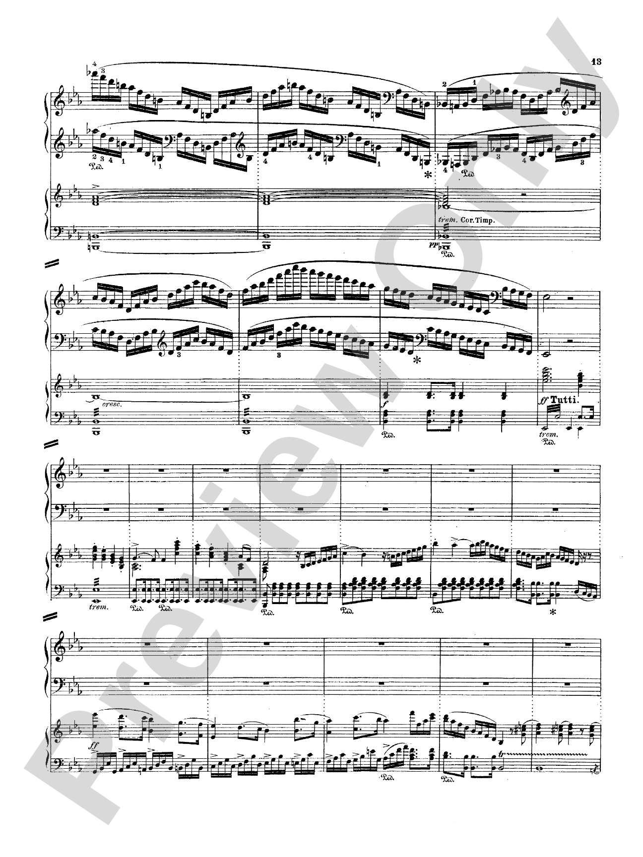 Weber: Piano Concerto No. 2: Piano Duo (2 Pianos, 4 Hands) Book (2 copies required)