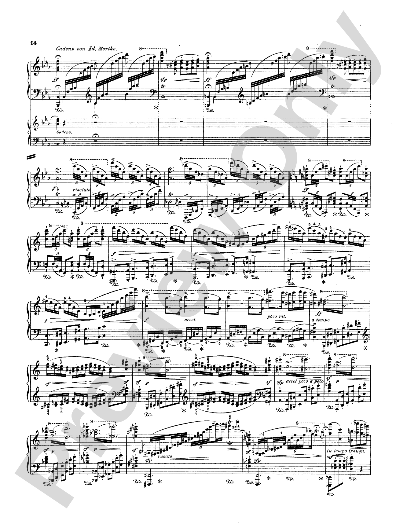 Weber: Piano Concerto No. 2: Piano Duo (2 Pianos, 4 Hands) Book (2 copies required)