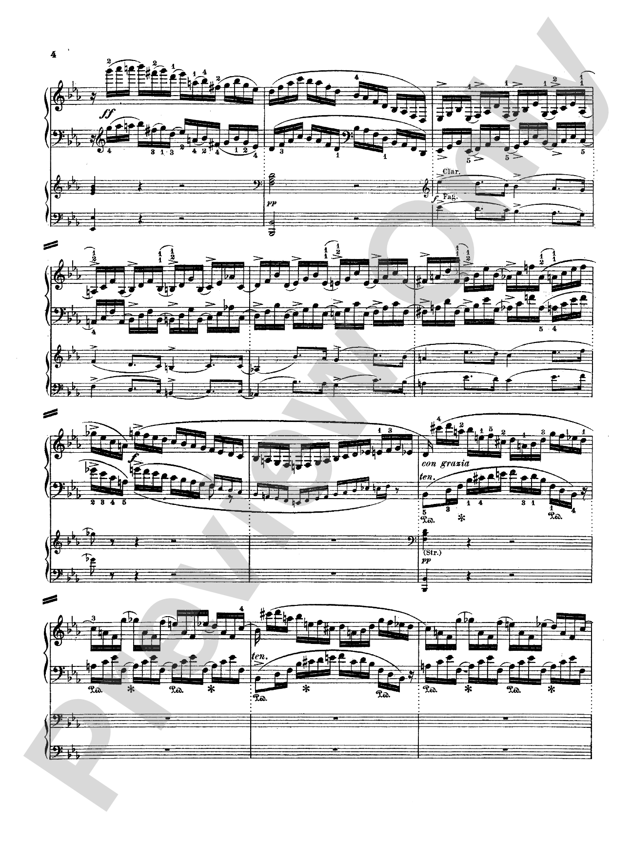 Weber: Piano Concerto No. 2: Piano Duo (2 Pianos, 4 Hands) Book (2 copies required)