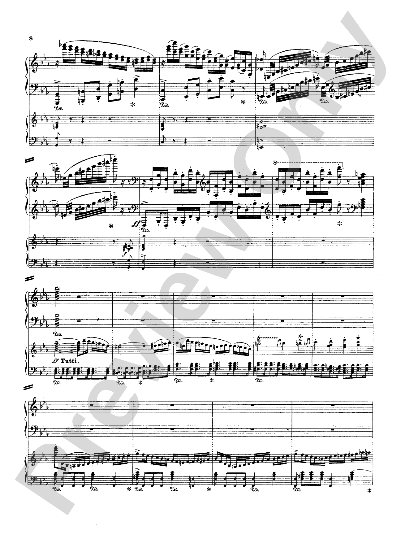 Weber: Piano Concerto No. 2: Piano Duo (2 Pianos, 4 Hands) Book (2 copies required)