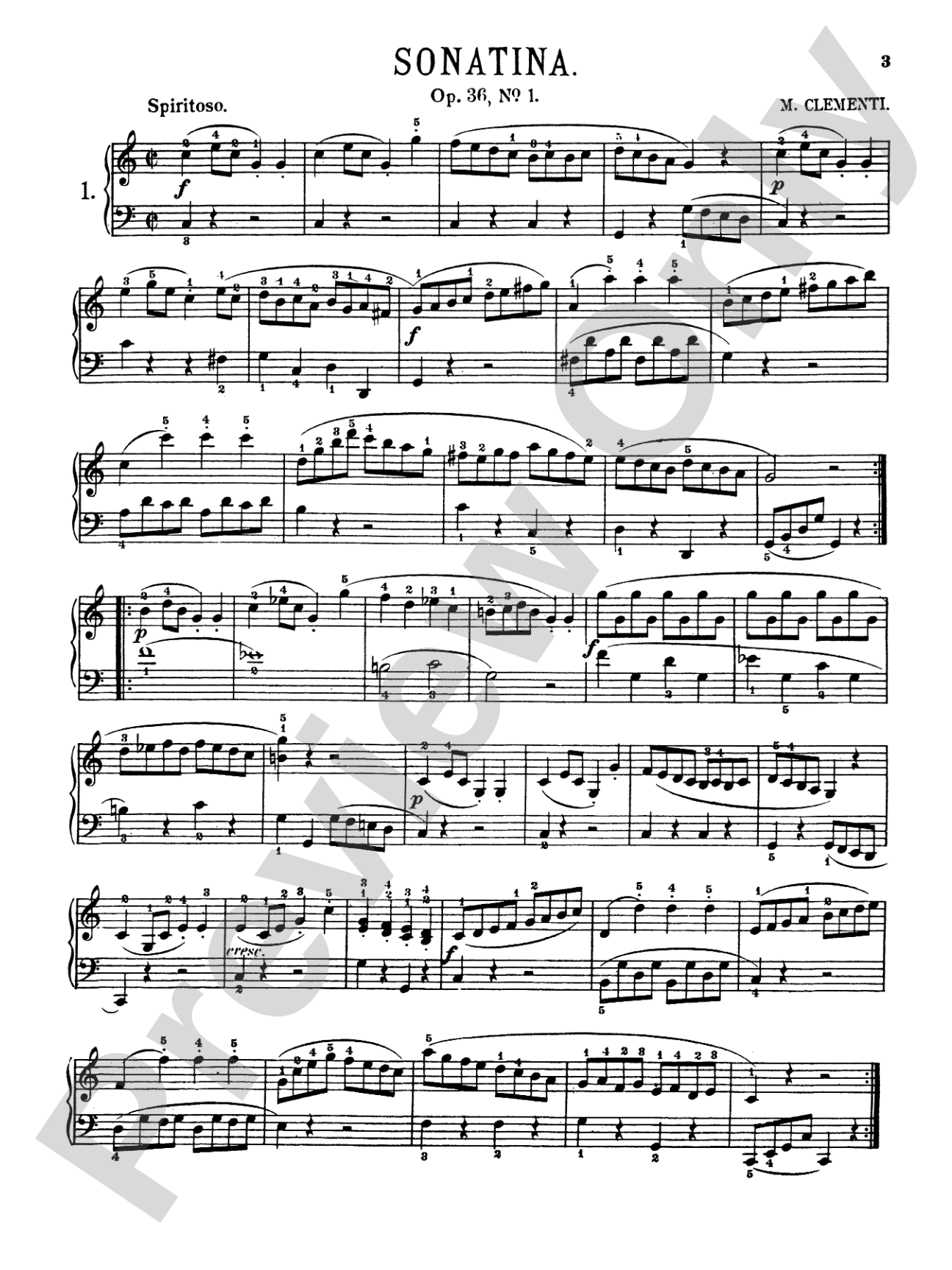 Clementi: Six Sonatinas, Op. 36: Piano Book