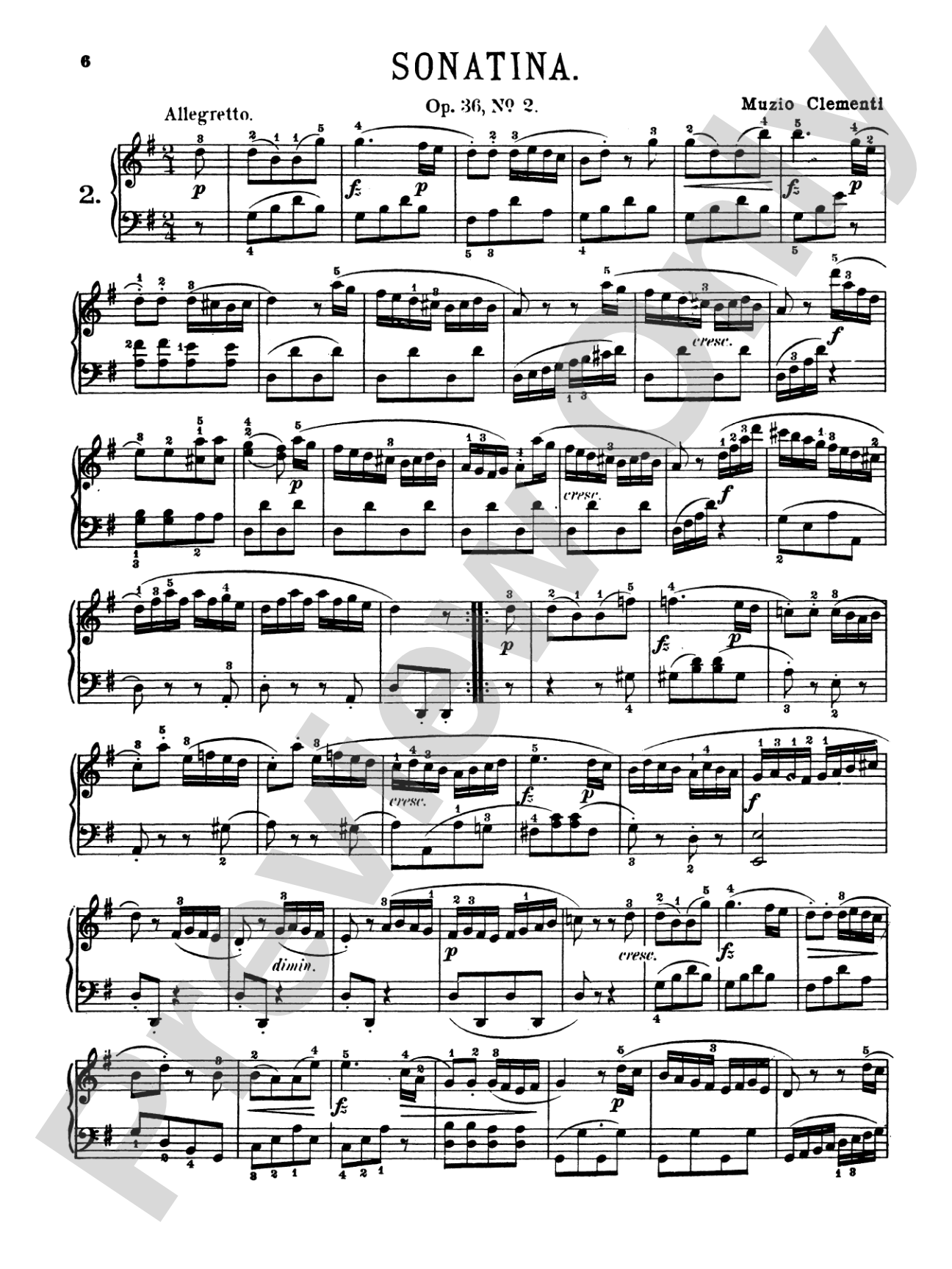 Clementi: Six Sonatinas, Op. 36