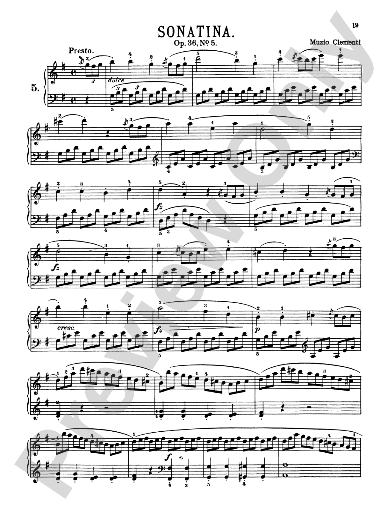 Clementi: Six Sonatinas, Op. 36