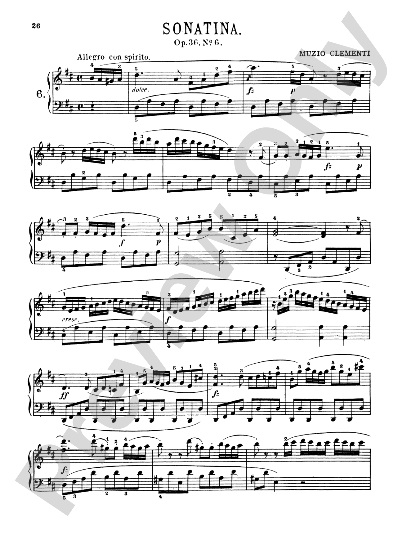 Clementi: Six Sonatinas, Op. 36