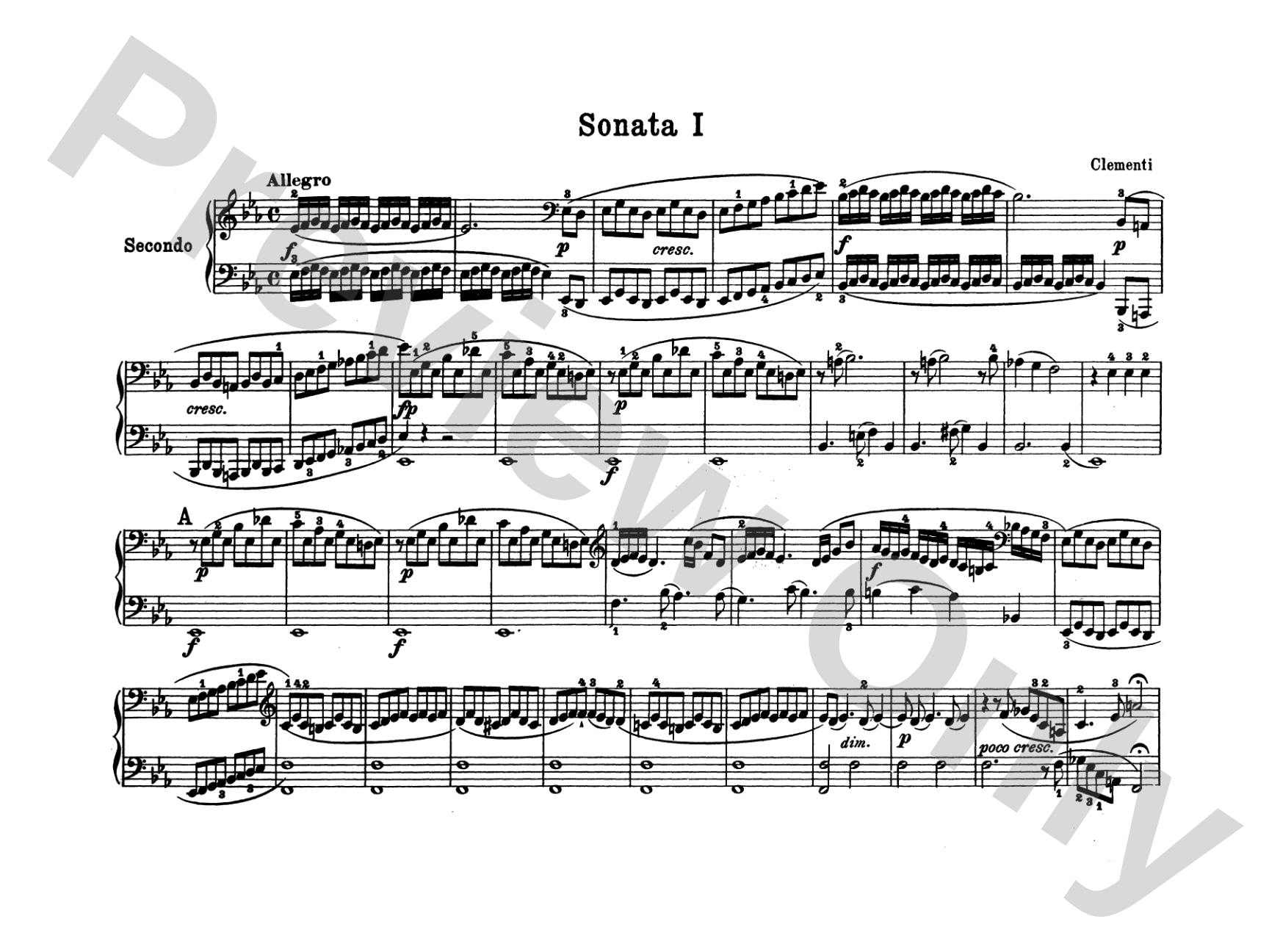 Clementi: Sonatas: Piano Duet (1 Piano, 4 Hands) Comb Bound Book