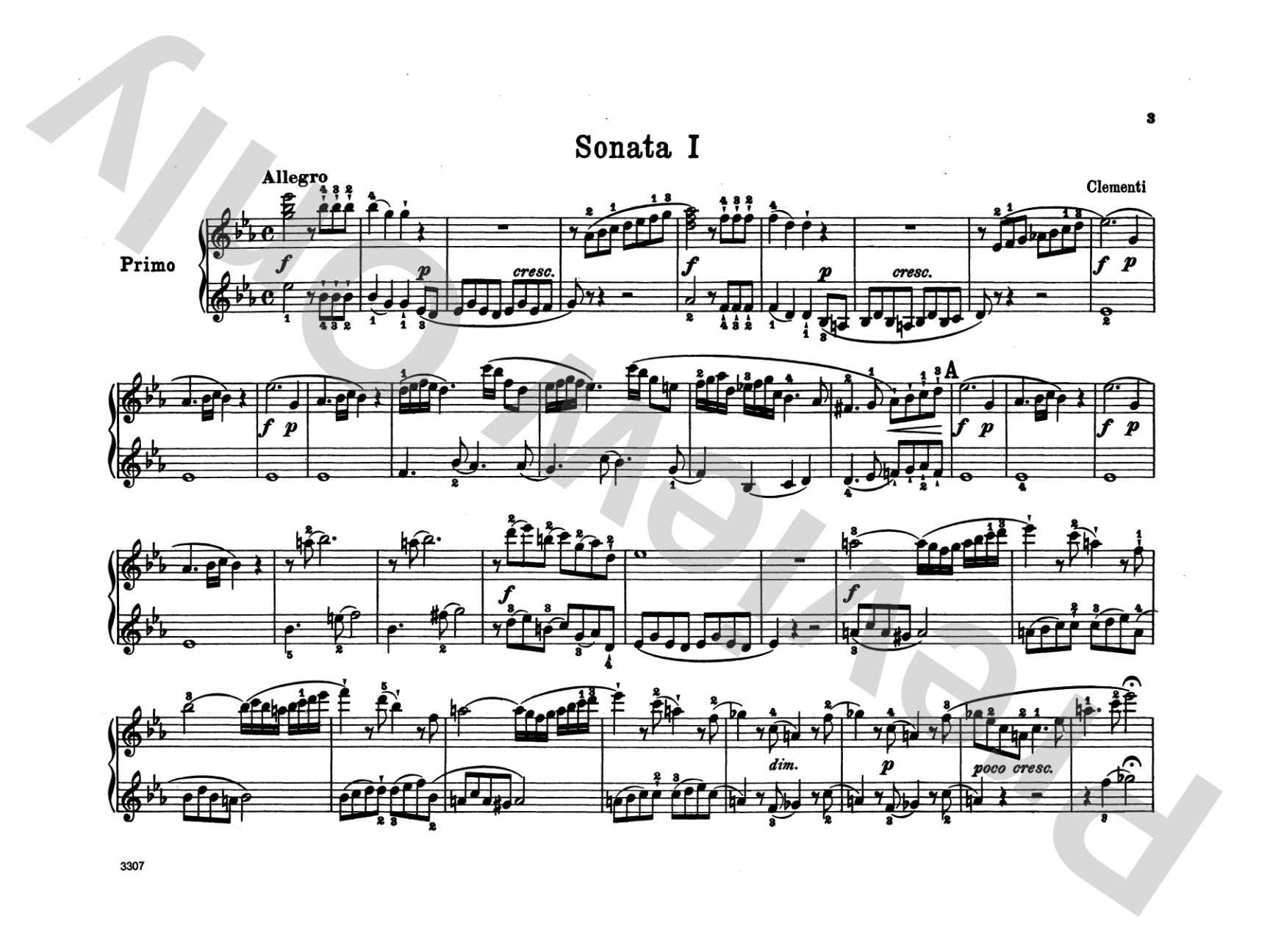 Clementi: Sonatas: Piano Duet (1 Piano, 4 Hands) Comb Bound Book