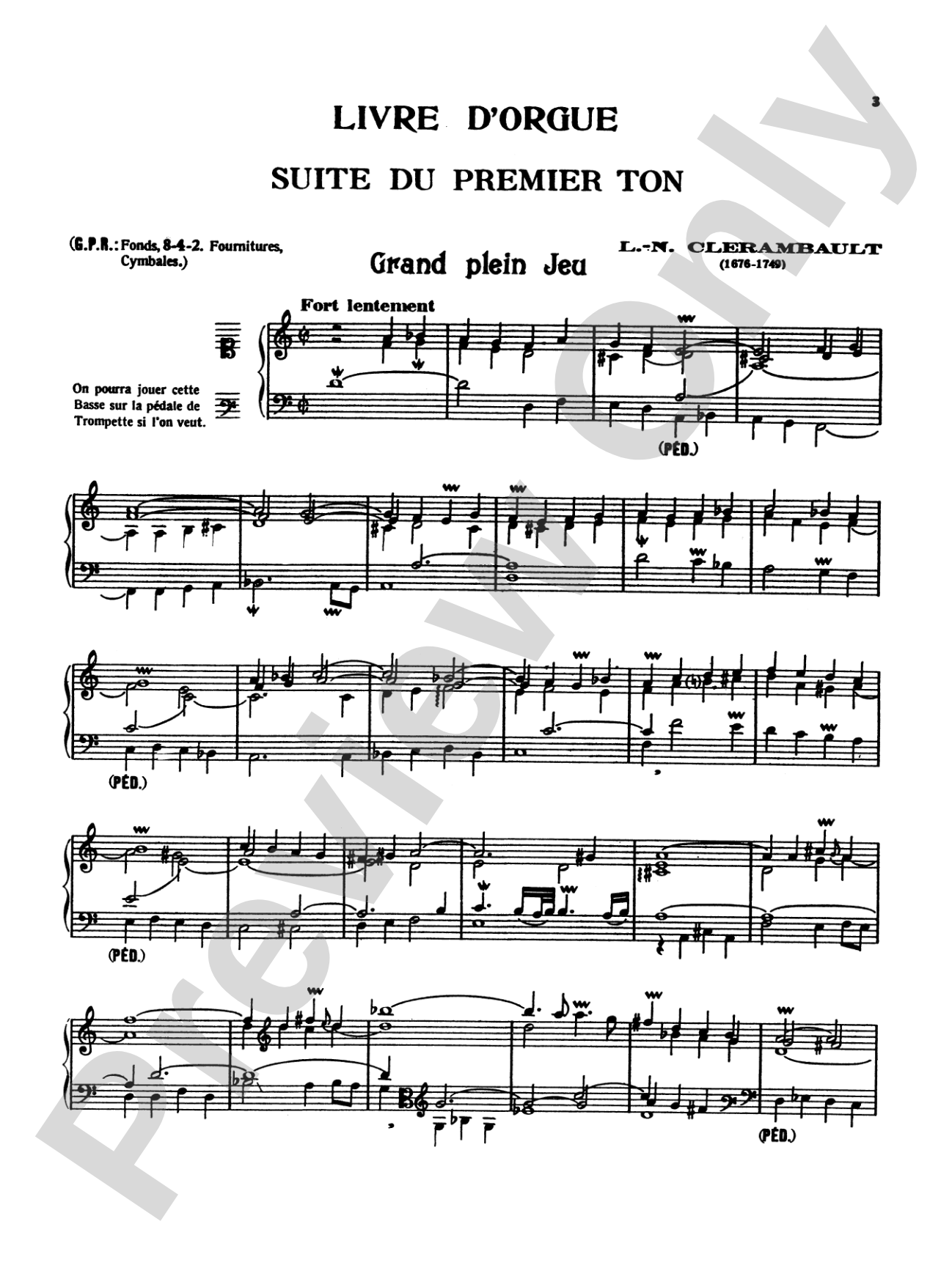 Clerambault: Organ Book: Organ Book