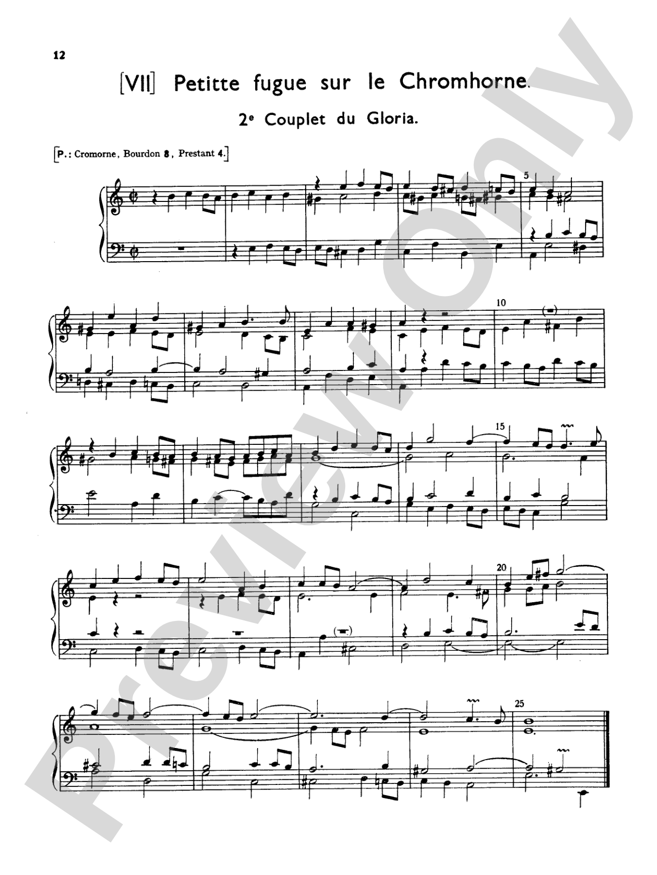 Couperin: Mass for the Parishes: Organ Sheet