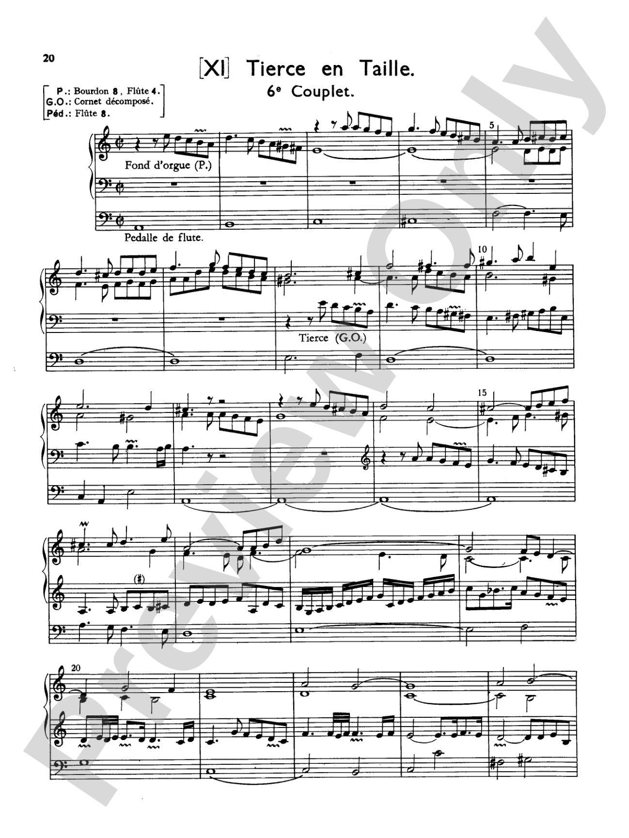 Couperin: Mass for the Parishes: Organ Sheet