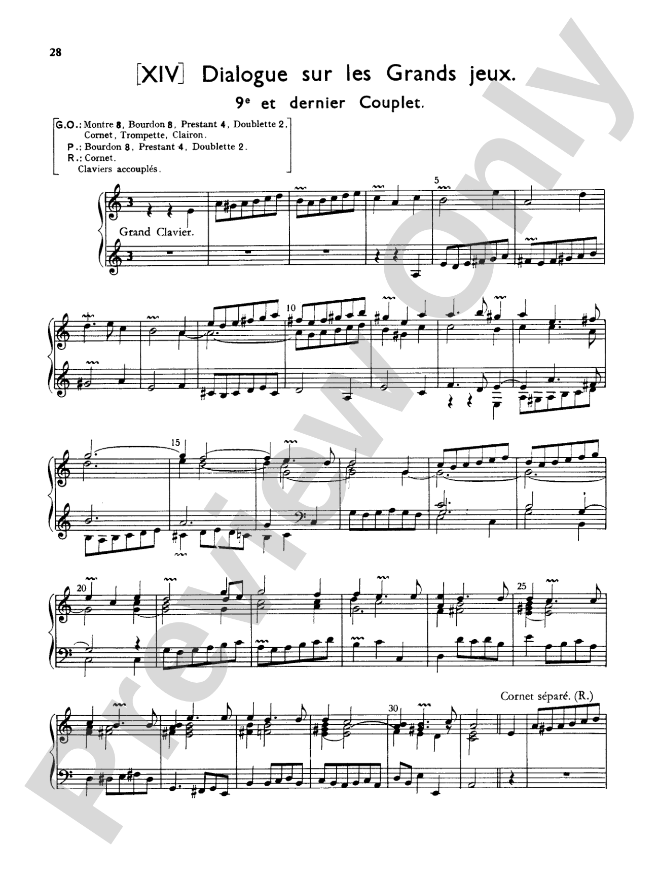 Couperin: Mass for the Parishes: Organ Sheet