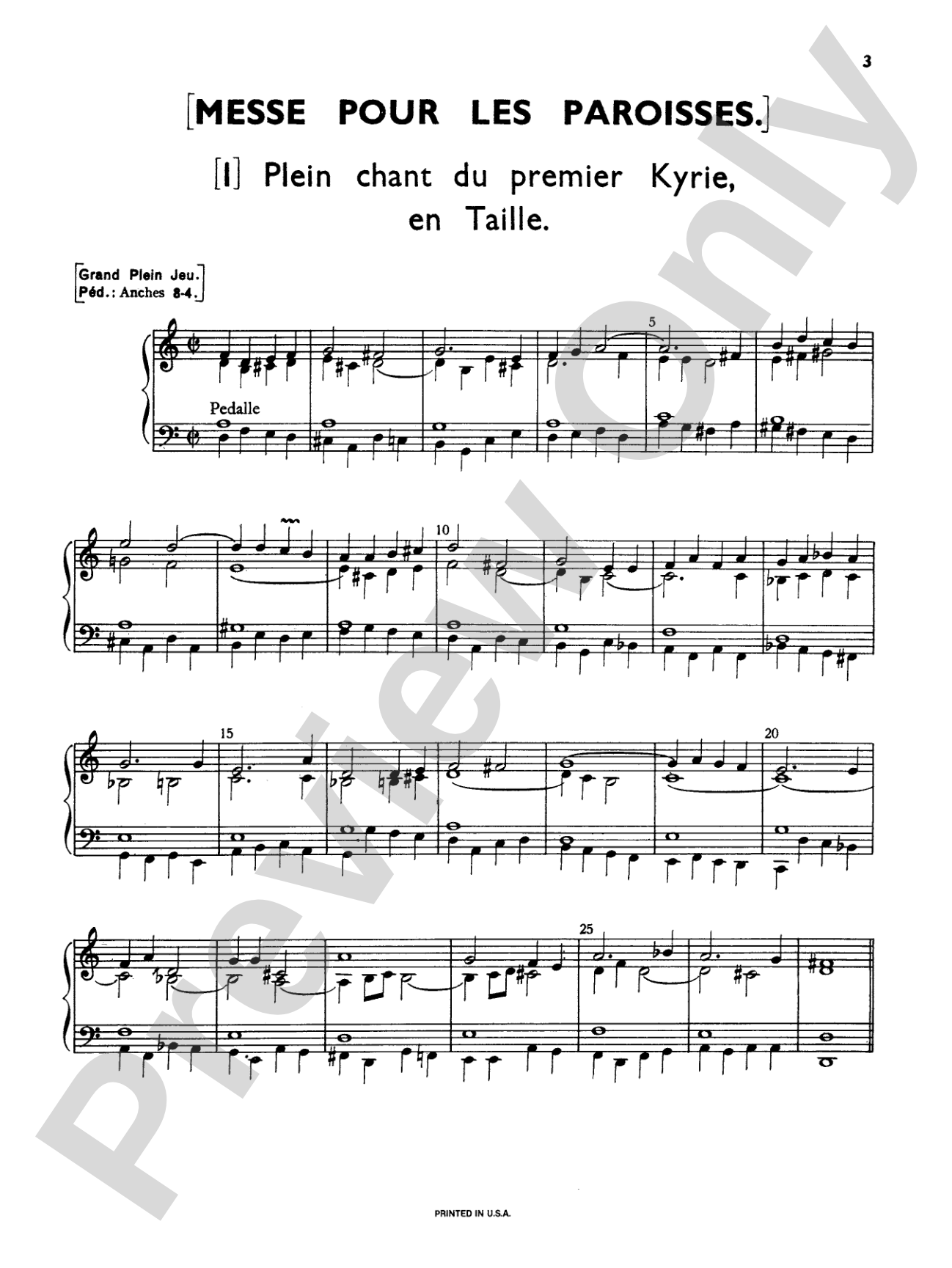 Couperin: Mass for the Parishes: Organ Sheet