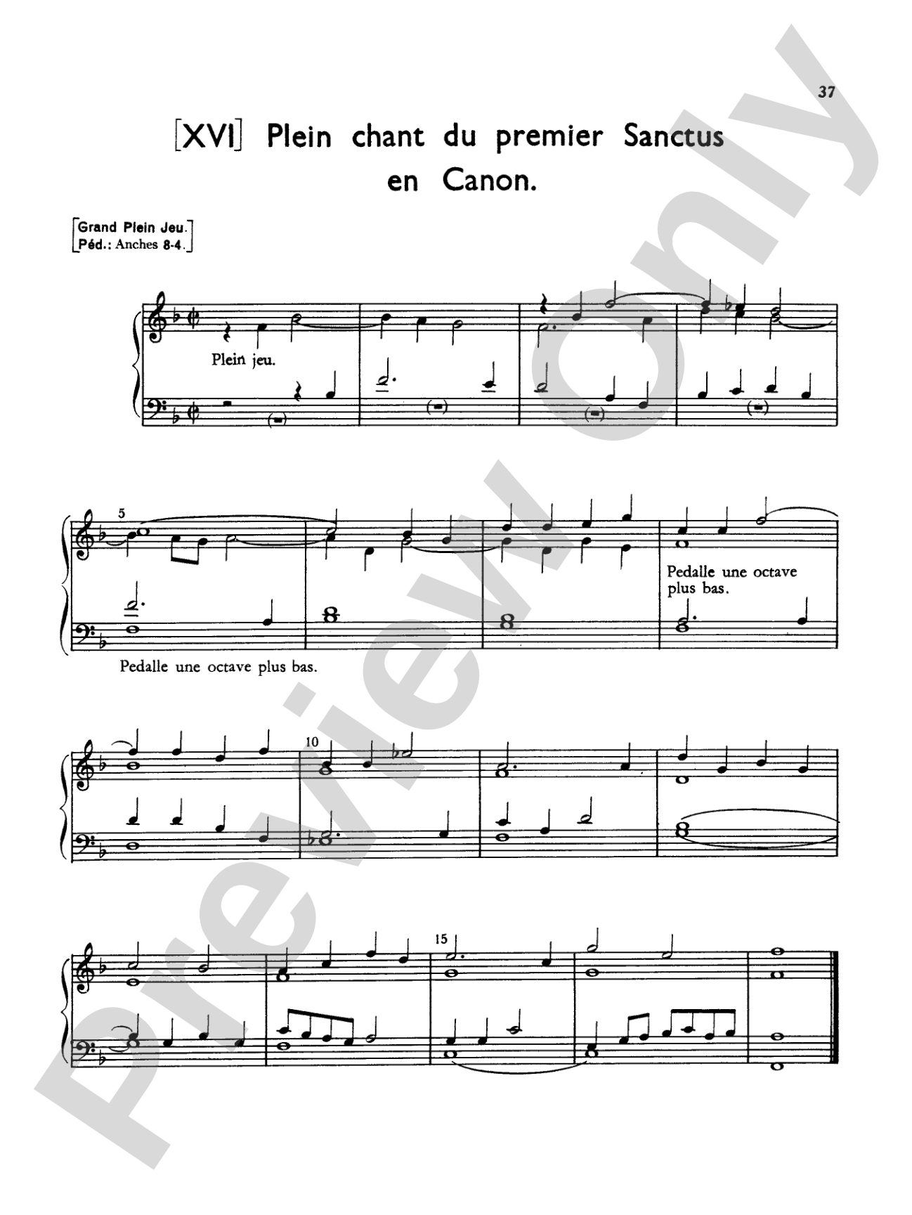 Couperin: Mass for the Parishes: Organ Sheet