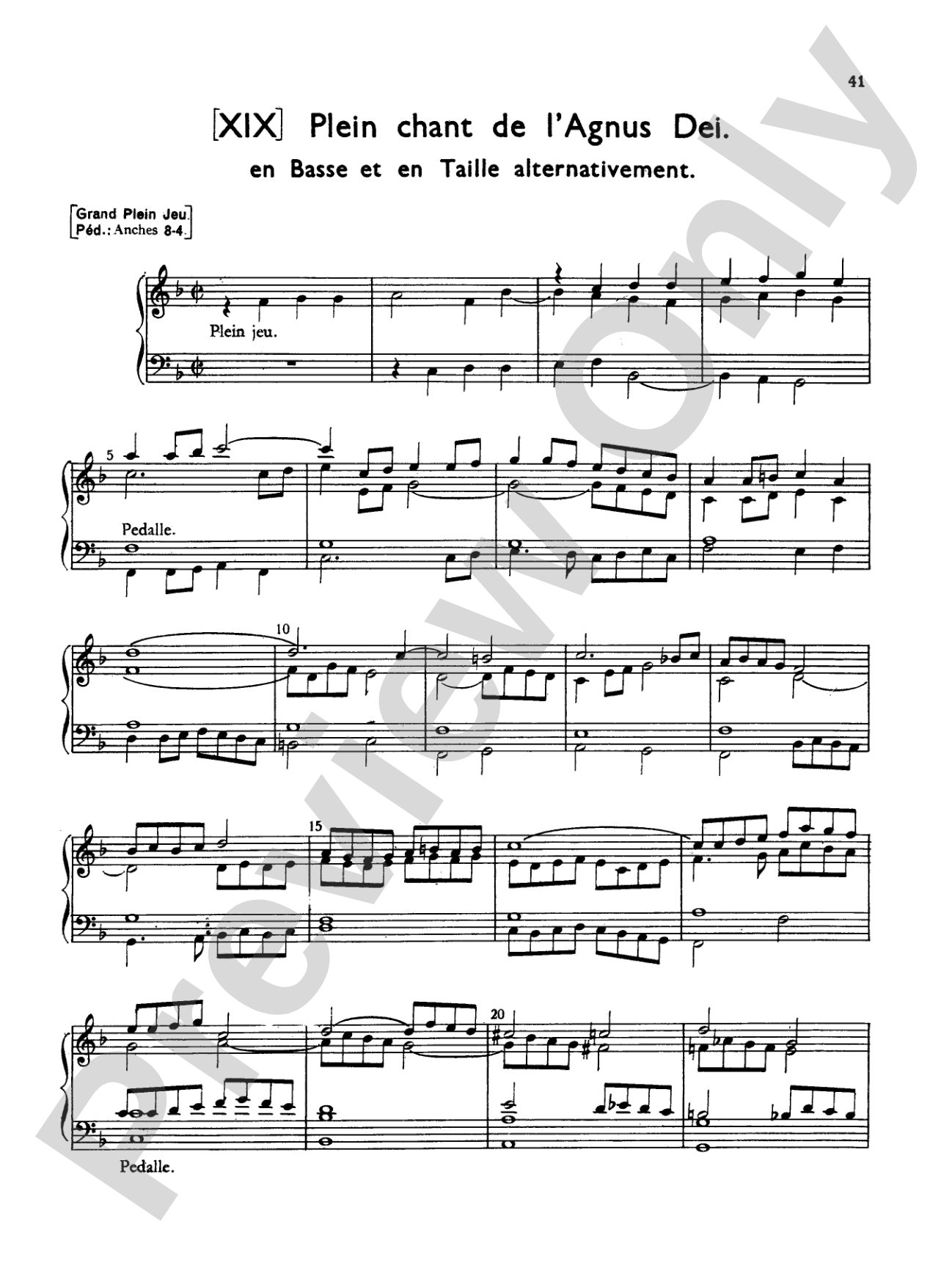 Couperin: Mass for the Parishes: Organ Sheet