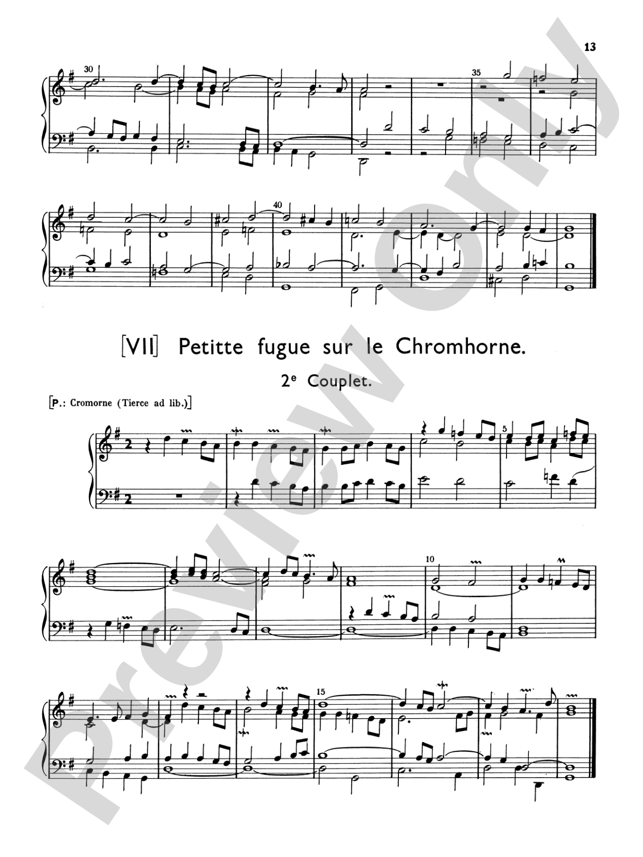Couperin: Mass for the Convents: Organ Sheet