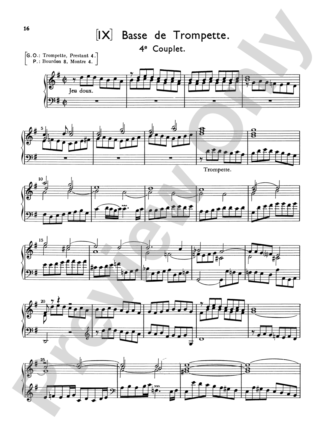 Couperin: Mass for the Convents: Organ Sheet