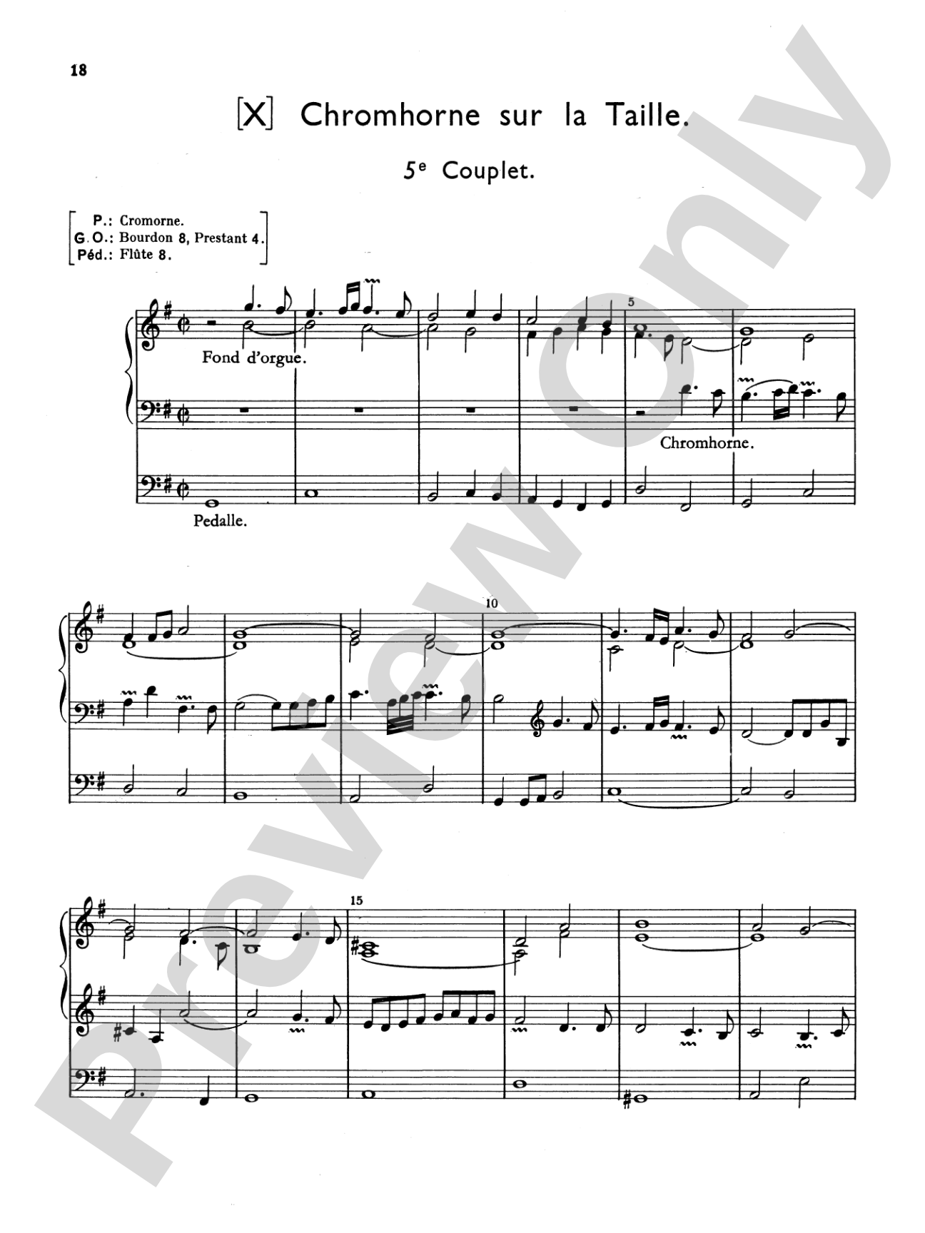 Couperin: Mass for the Convents: Organ Sheet
