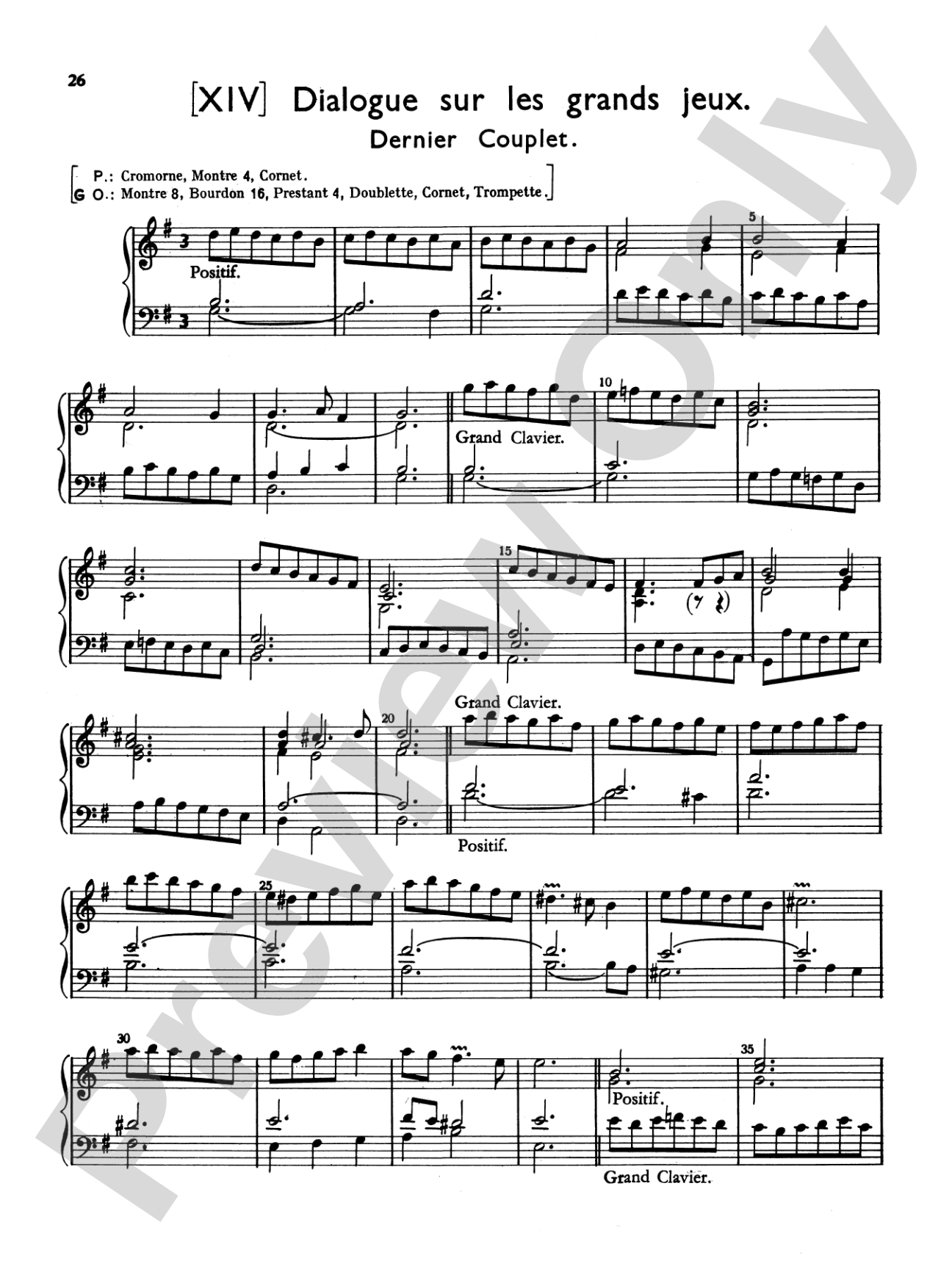 Couperin: Mass for the Convents: Organ Sheet