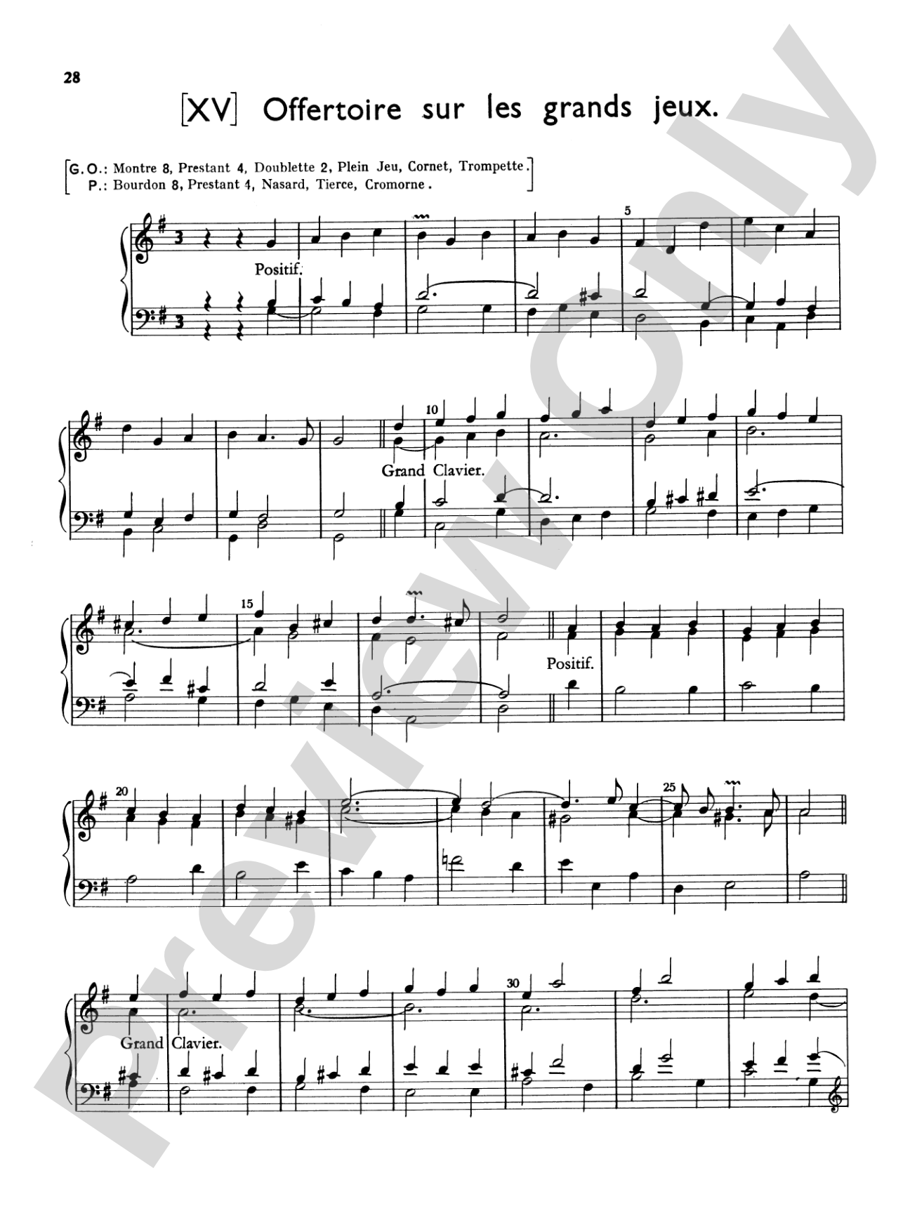 Couperin: Mass for the Convents: Organ Sheet