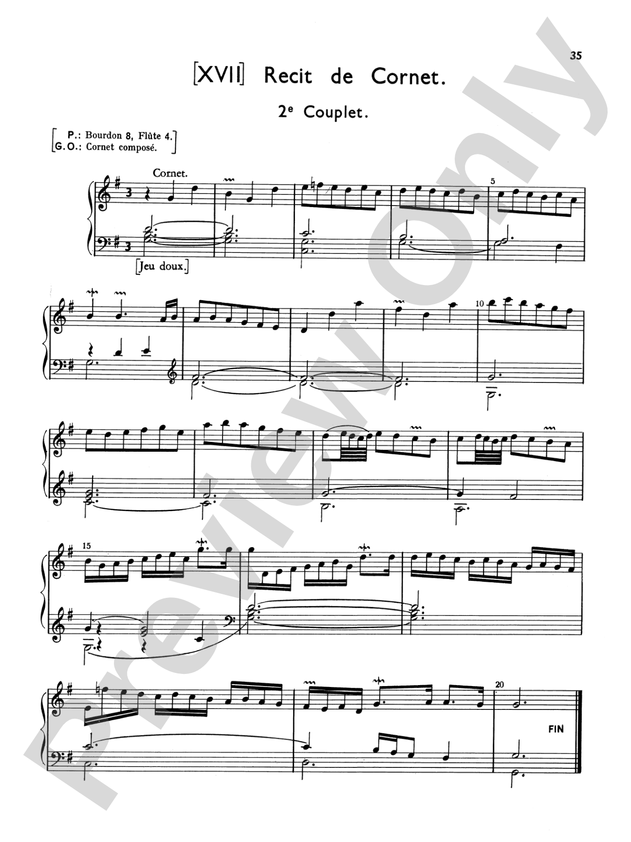Couperin: Mass for the Convents: Organ Sheet