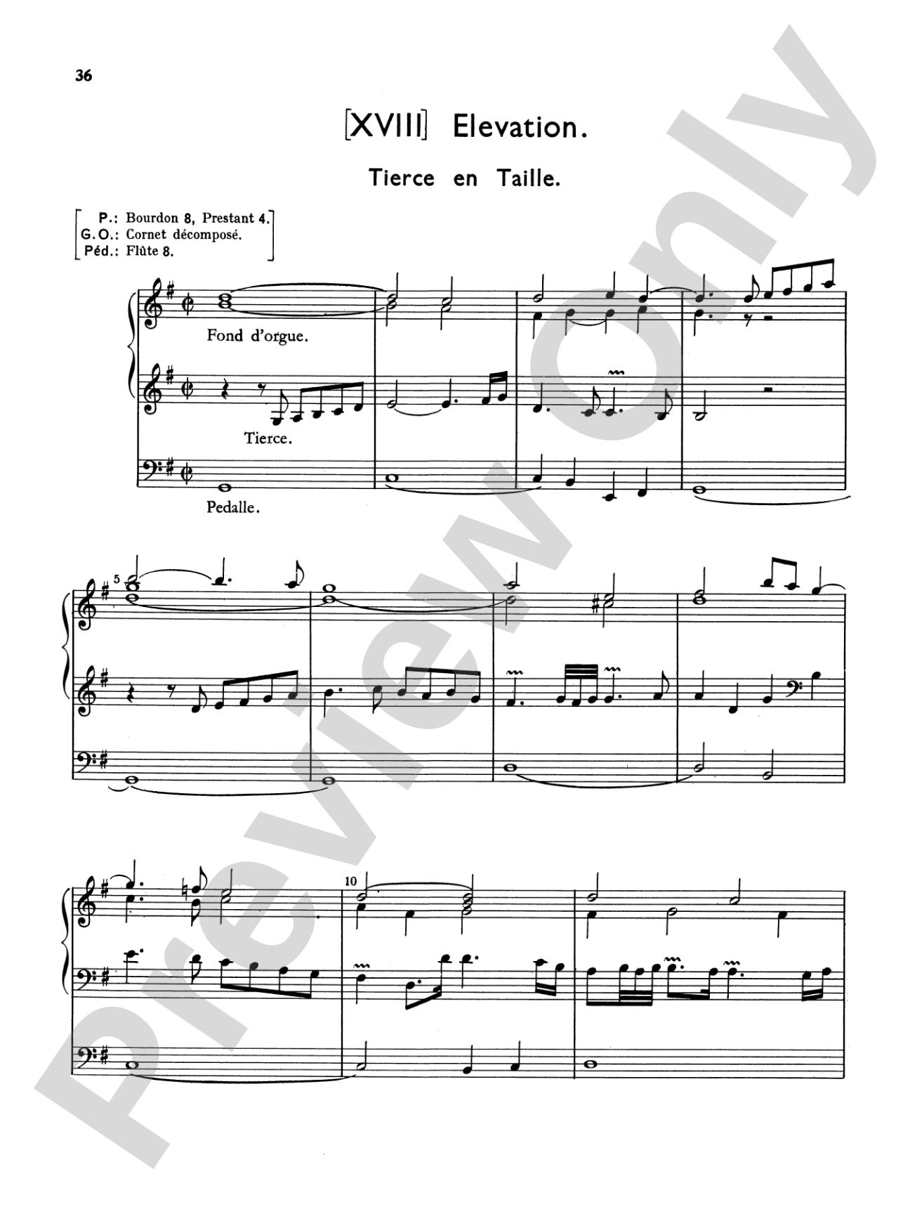 Couperin: Mass for the Convents: Organ Sheet