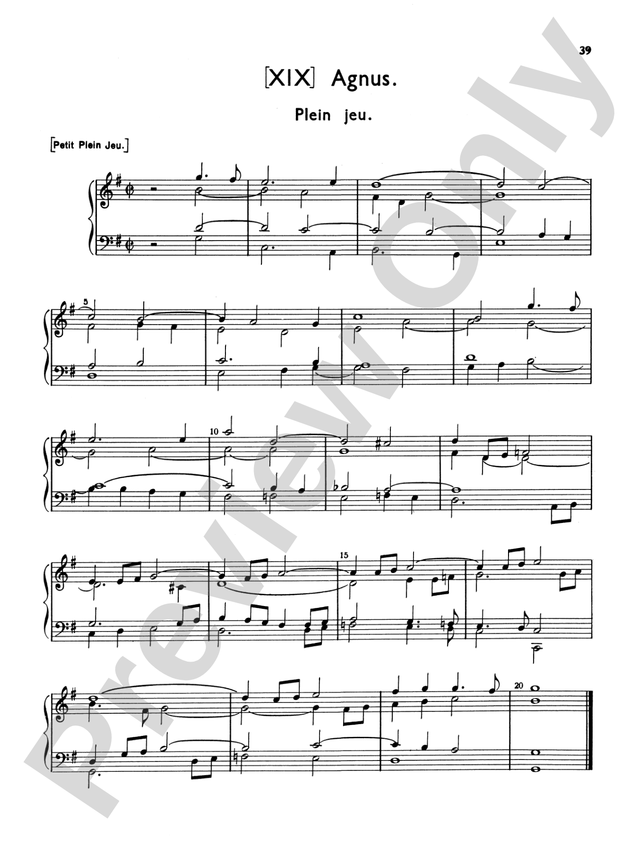 Couperin: Mass for the Convents: Organ Sheet