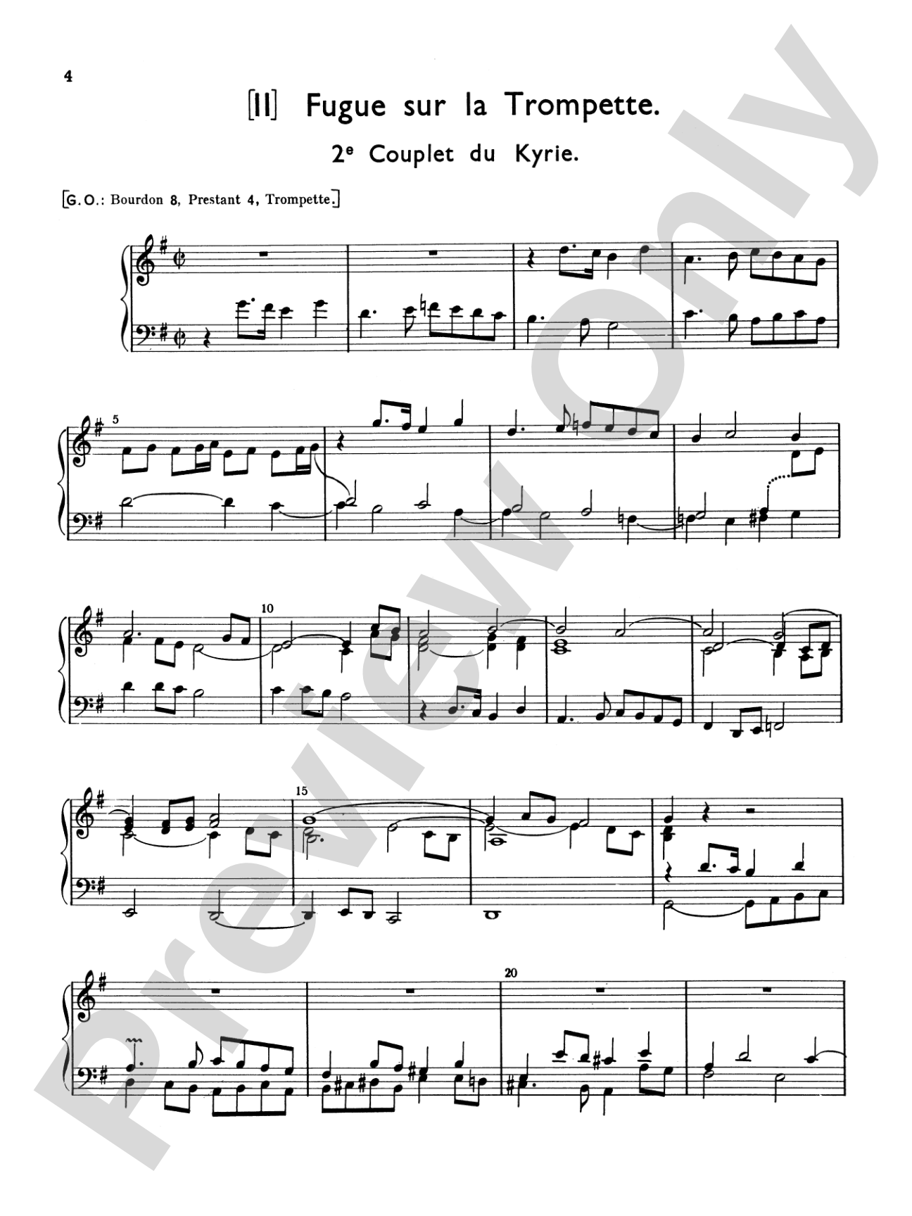 Couperin: Mass for the Convents: Organ Sheet