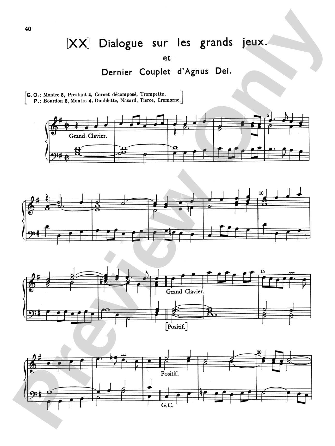 Couperin: Mass for the Convents: Organ Sheet