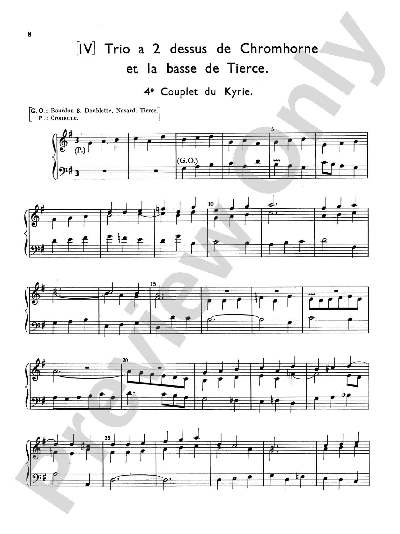 Couperin: Mass for the Convents: Organ Sheet