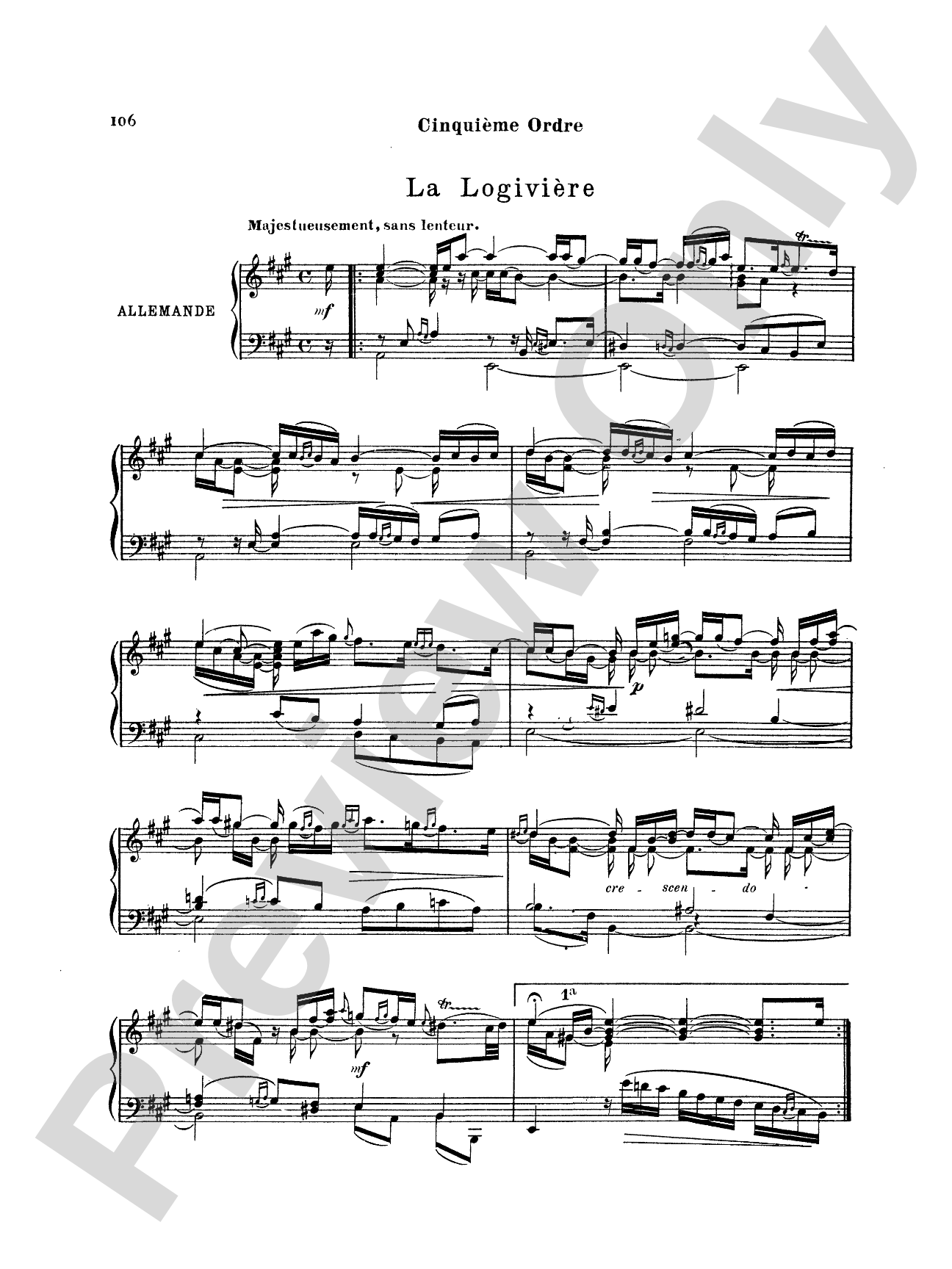 Couperin: Clavichord Pieces (Volume II): Piano Book