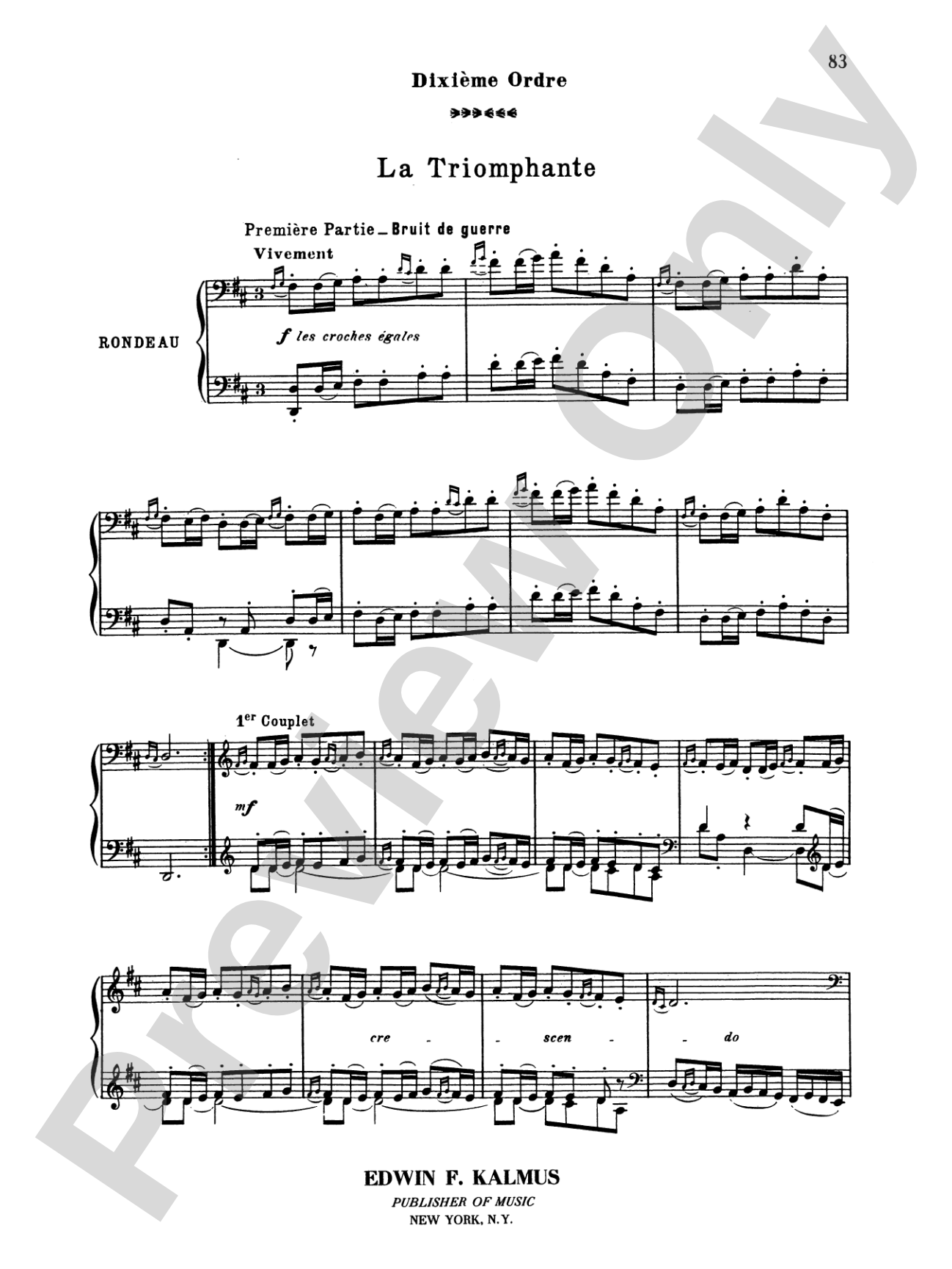 Couperin: Clavichord Pieces (Volume III): Piano Book